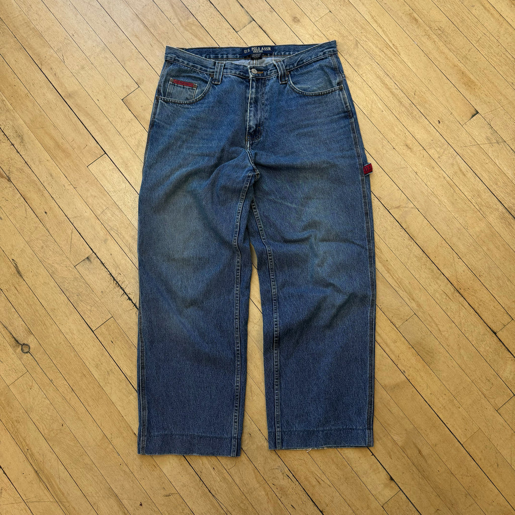 Y2K US Polo ASSN Denim Jeans Sz 34x32