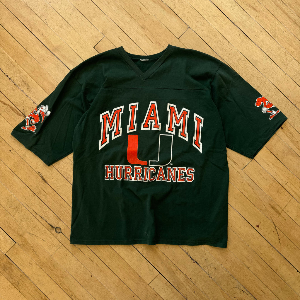 Vintage Miami Hurricanes Baseball Style T-shirt Sz L