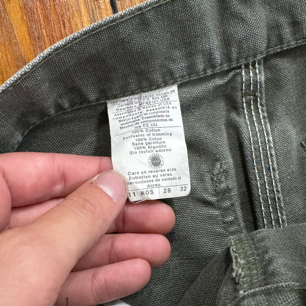 Vintage Olive Carhartt Denim Jeans Sz 28x32