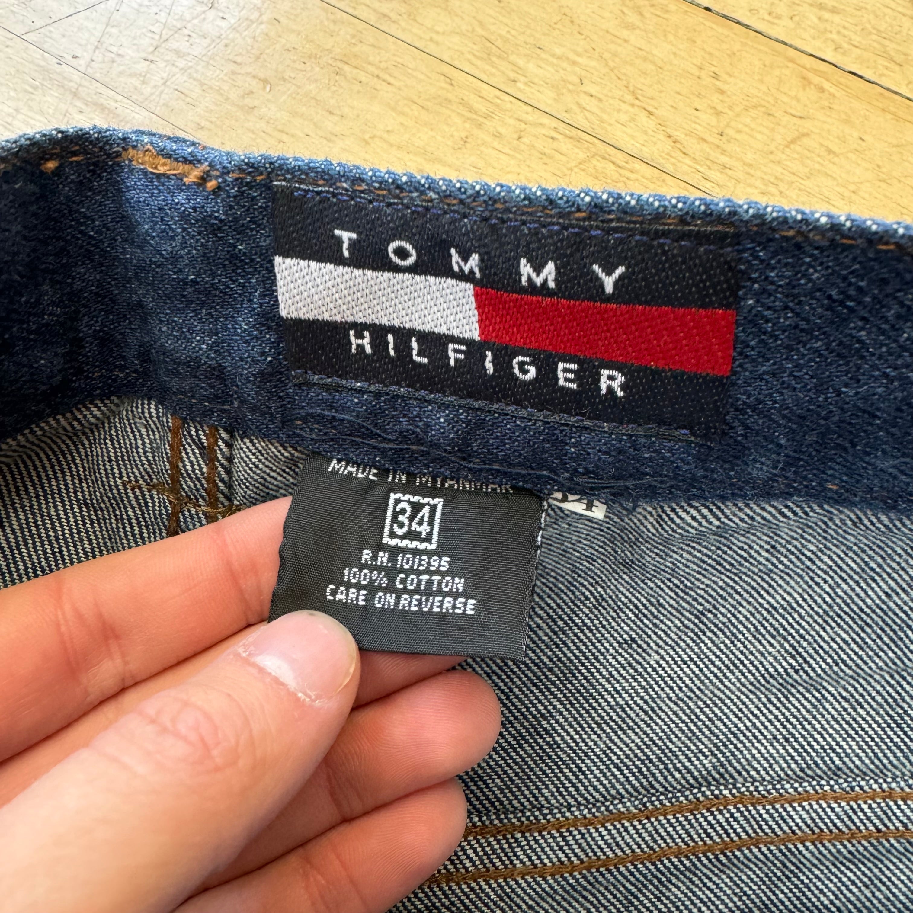 Vintage Bootleg Tommy Big Patch Denim Jorts