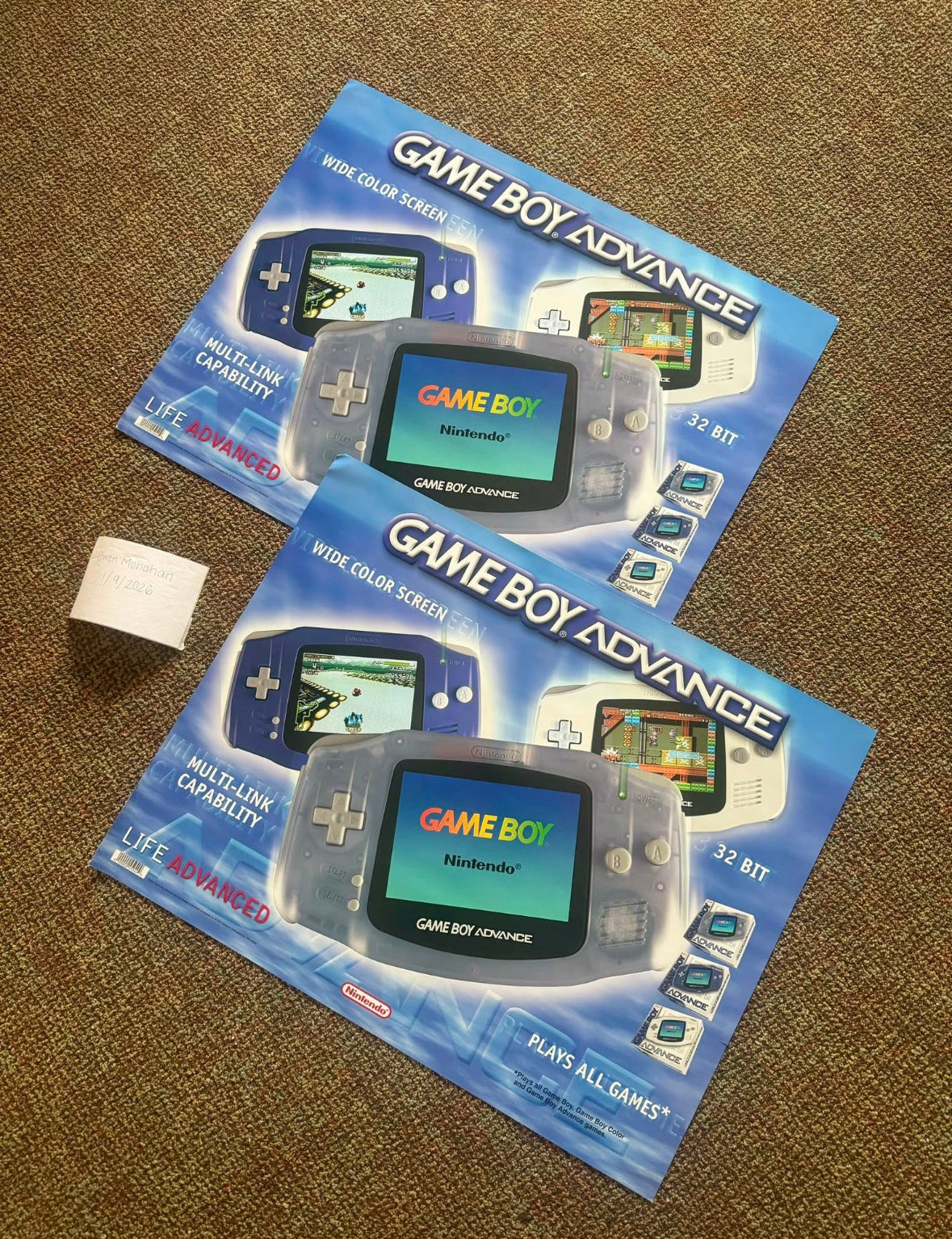Original GameBoy Advance Store Display Poster