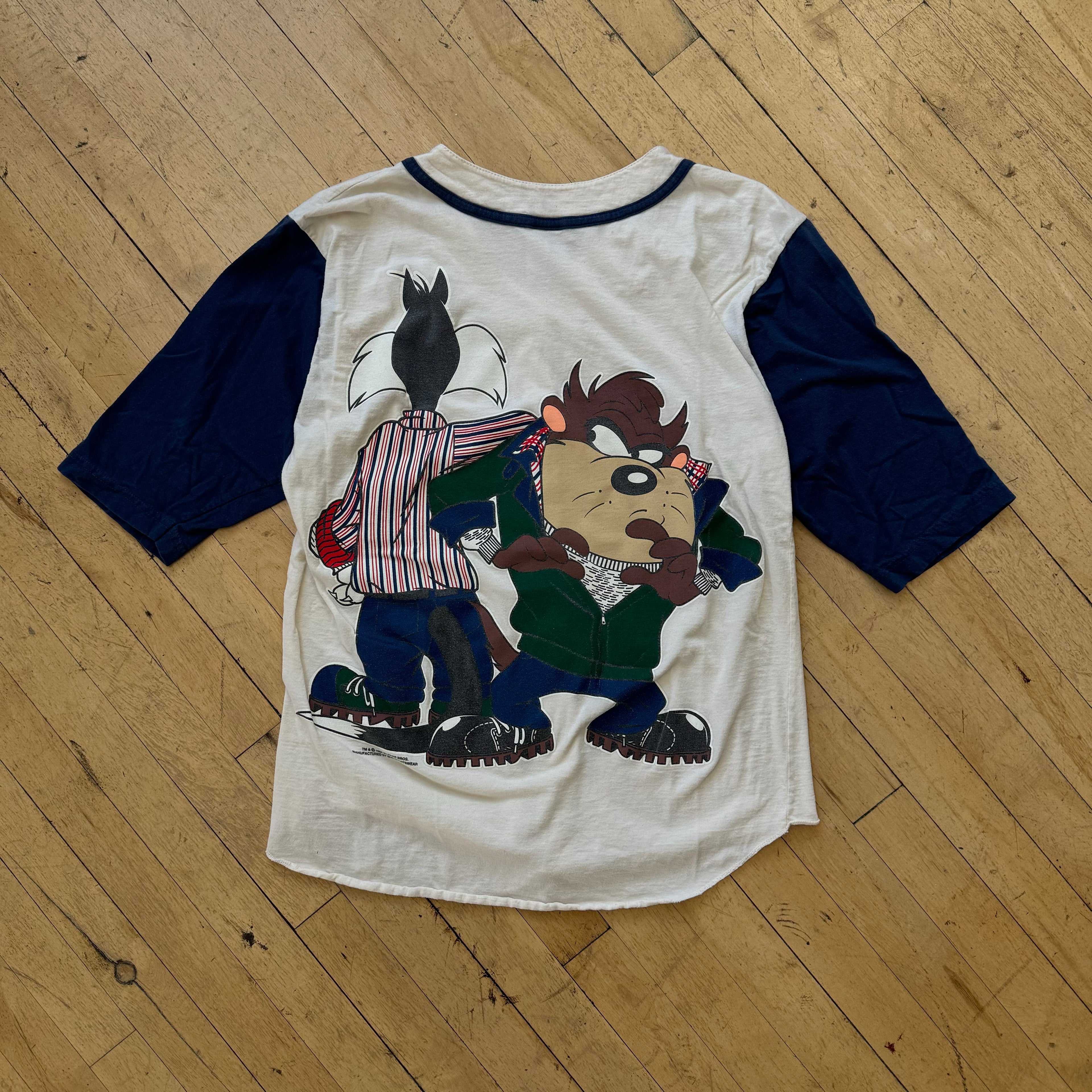 Vintage Looney Tunes Baseball Style T-shirt Sz M