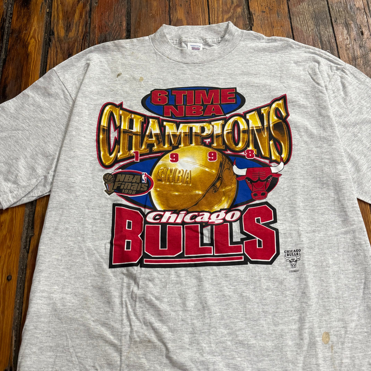 Vintage Chicago Bulls 6 Time Champions T-shirt Sz XXL