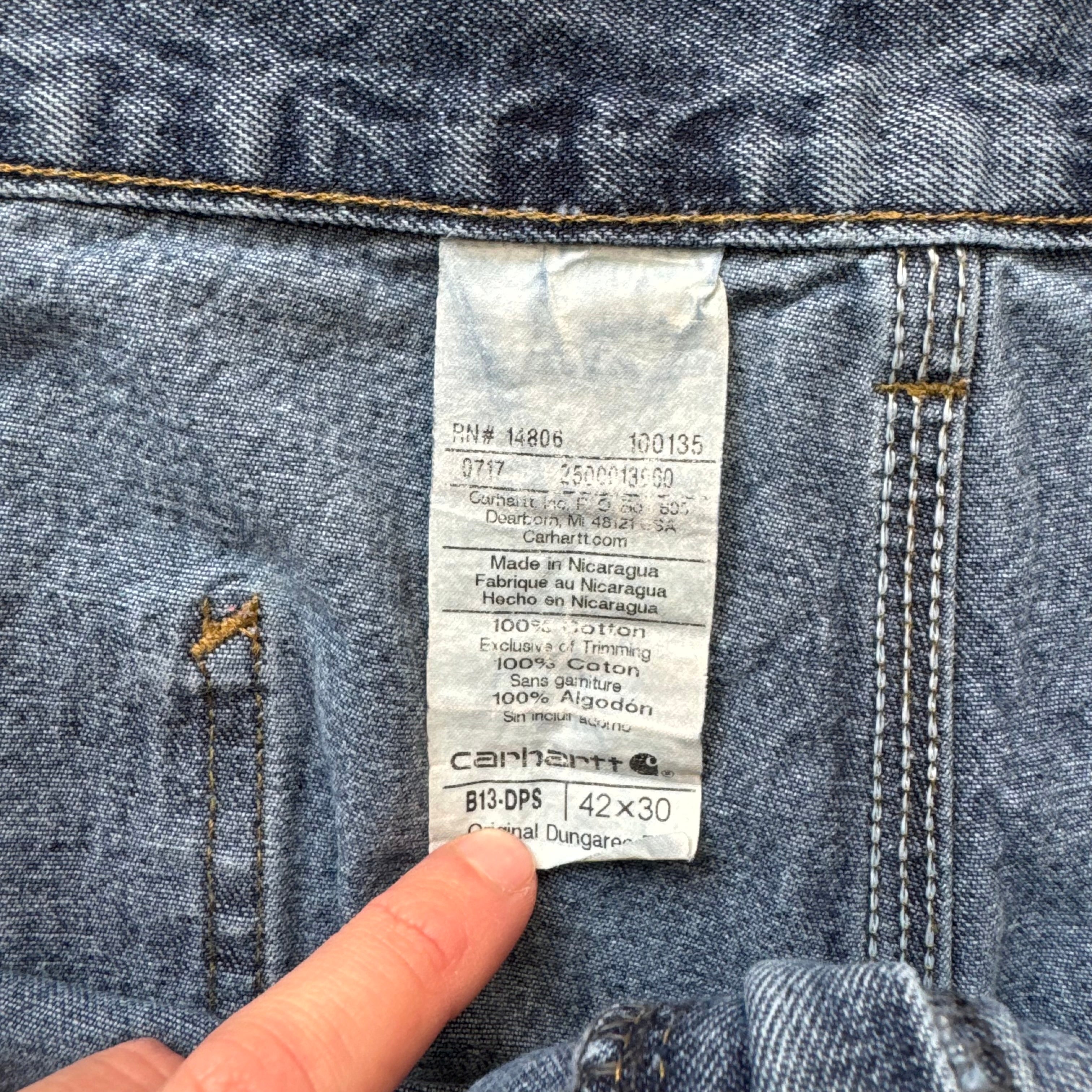 Vintage Carhartt Dark wash Denim Jeans Sz 42x30