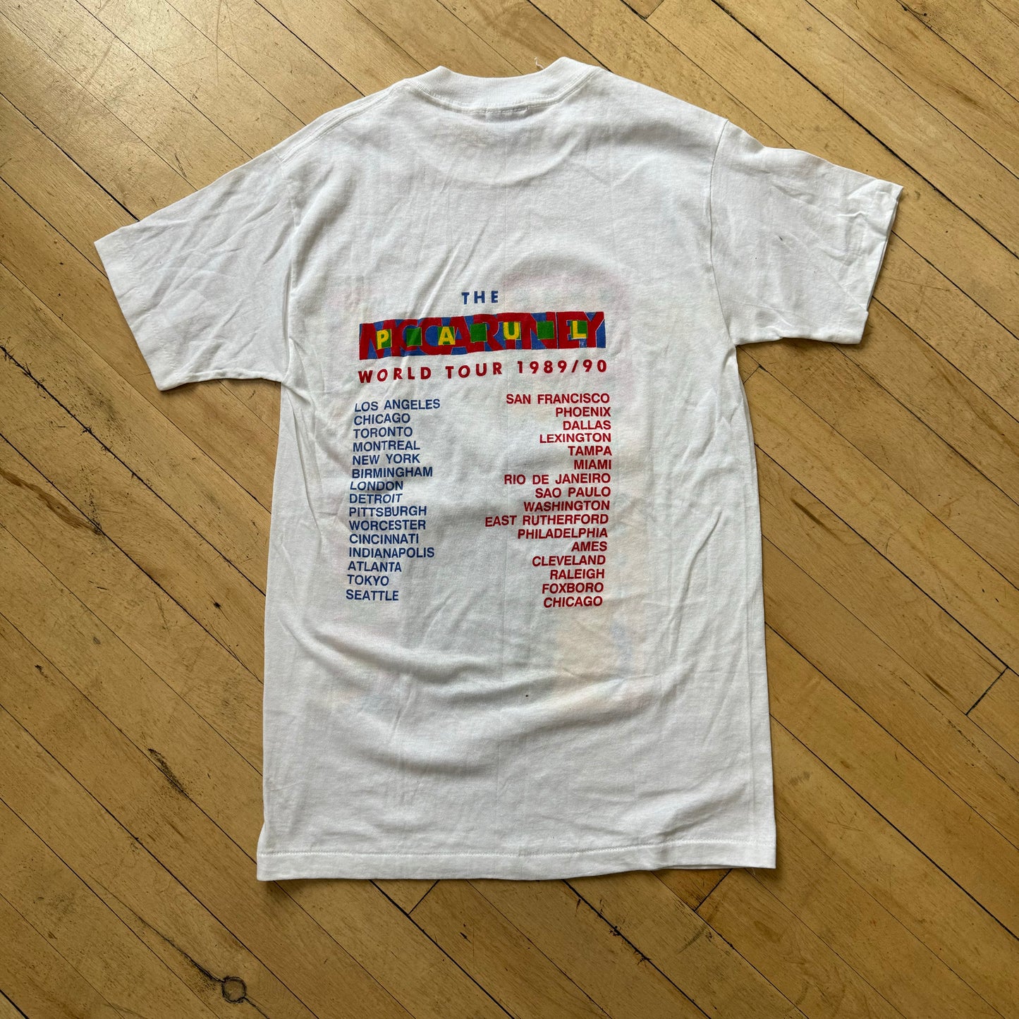 Vintage Paul McCartney world tour 89-90 T-shirt Sz M