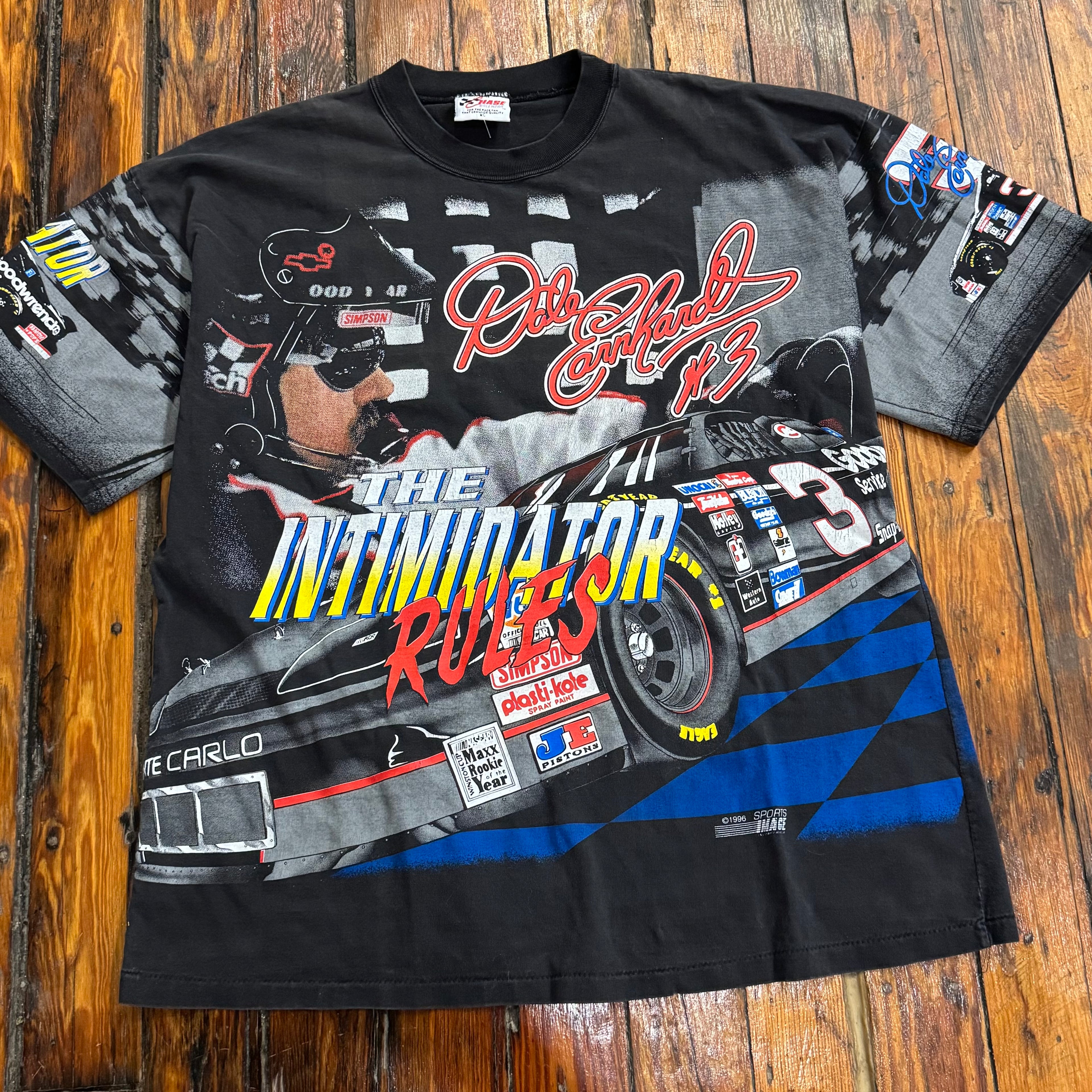 Vintage NASCAR AOP Dale Earnhardt T-shirt Sz XL
