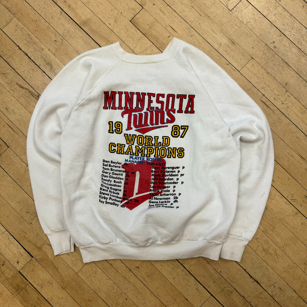 Vintage Minnesota Twins World Series Champs 87’ CrewNeck Sz L