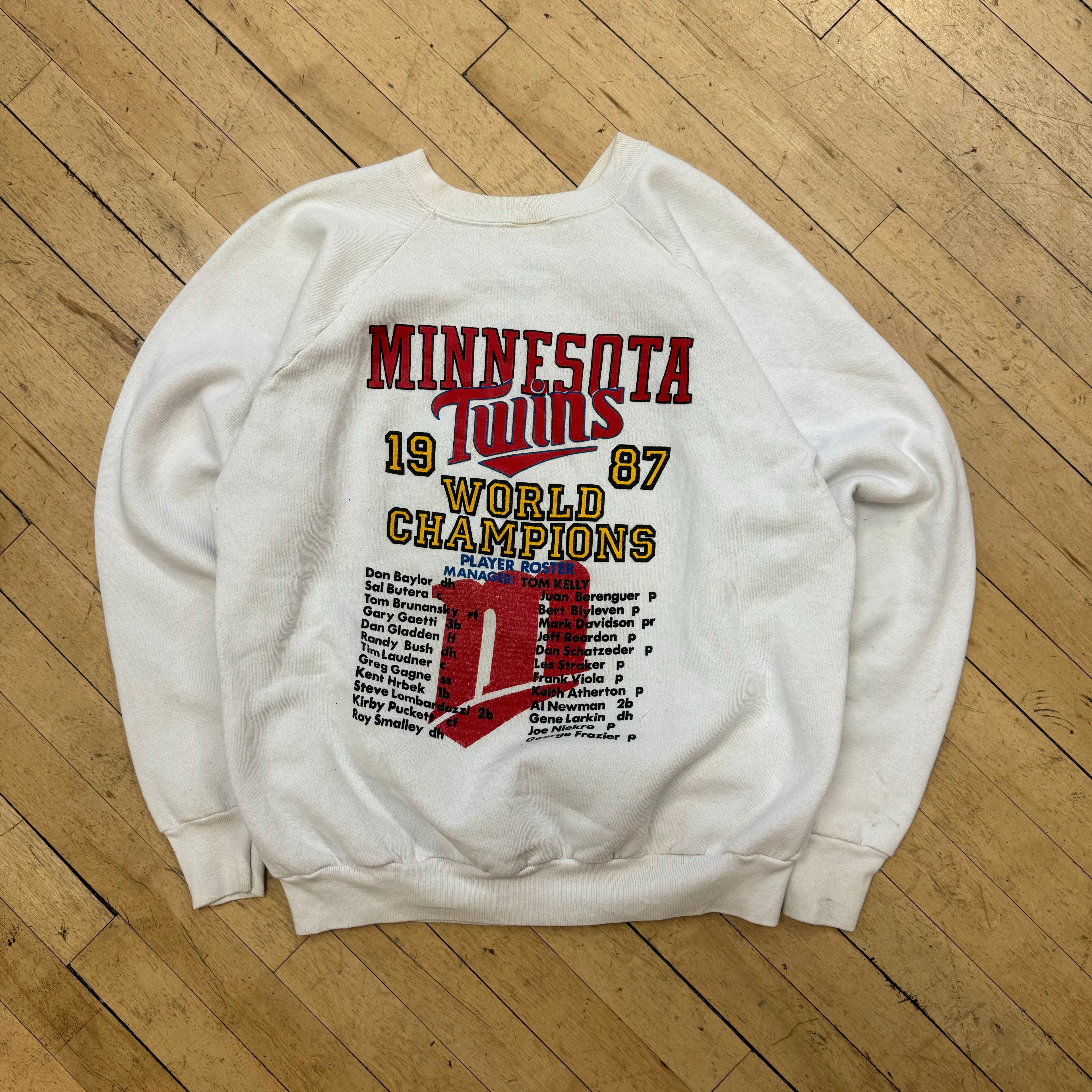 Vintage Minnesota Twins World Series Champs 87’ CrewNeck Sz L