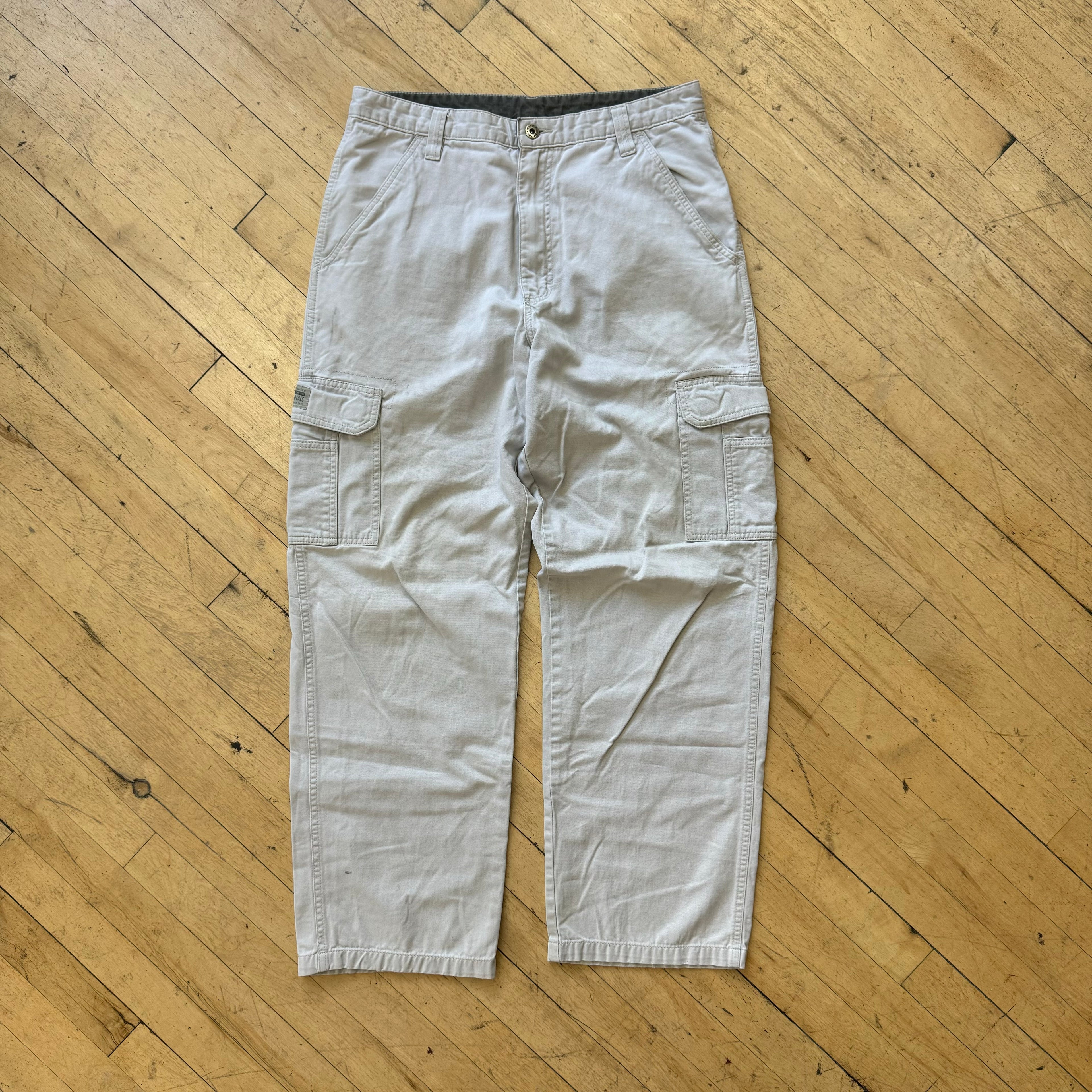 Vintage Wrangler Cargo Khaki Pants Sz 36 x 32
