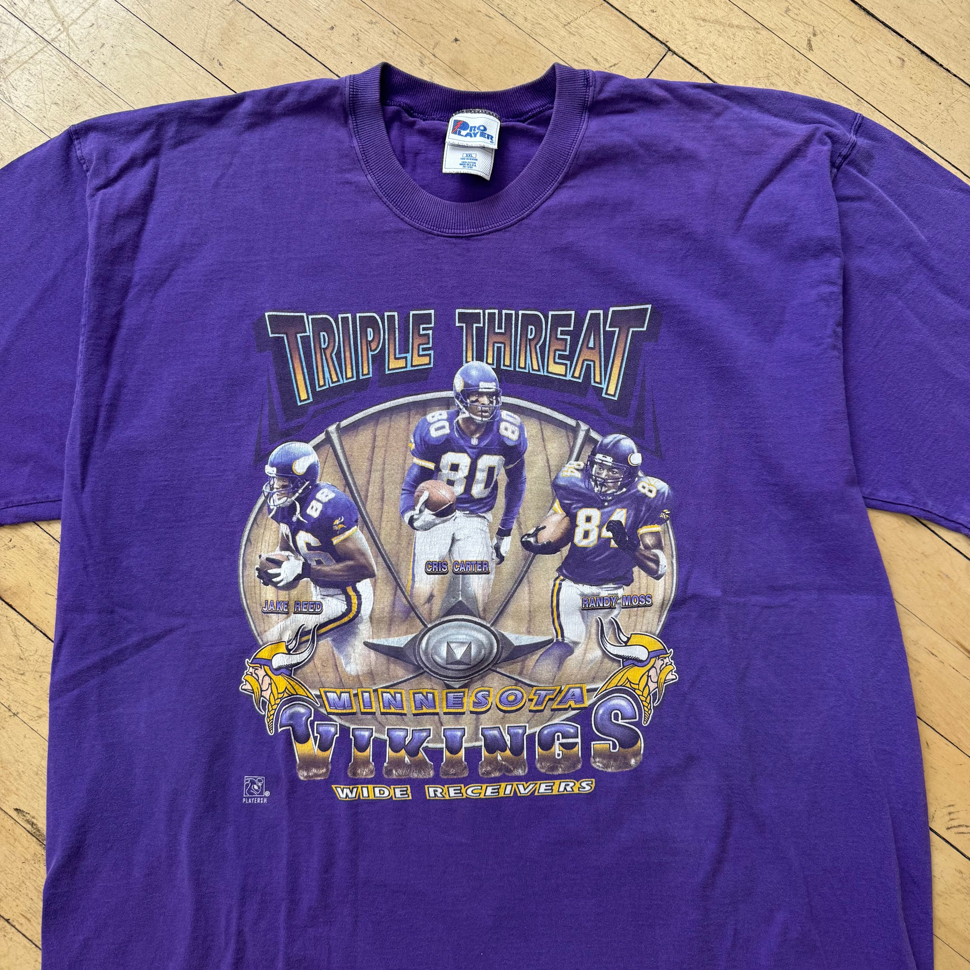 Vintage Triple Threat Minnesota Vikings T-Shirt Sz XXL