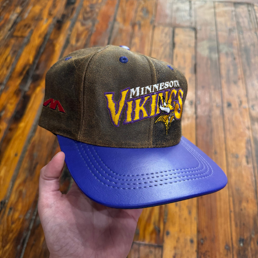 Vintage Leather Minnesota Vikings Hat (NEW)