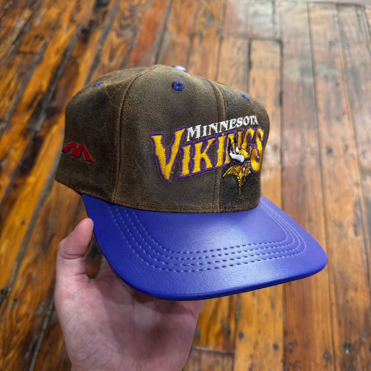 Vintage Leather Minnesota Vikings Hat (NEW)