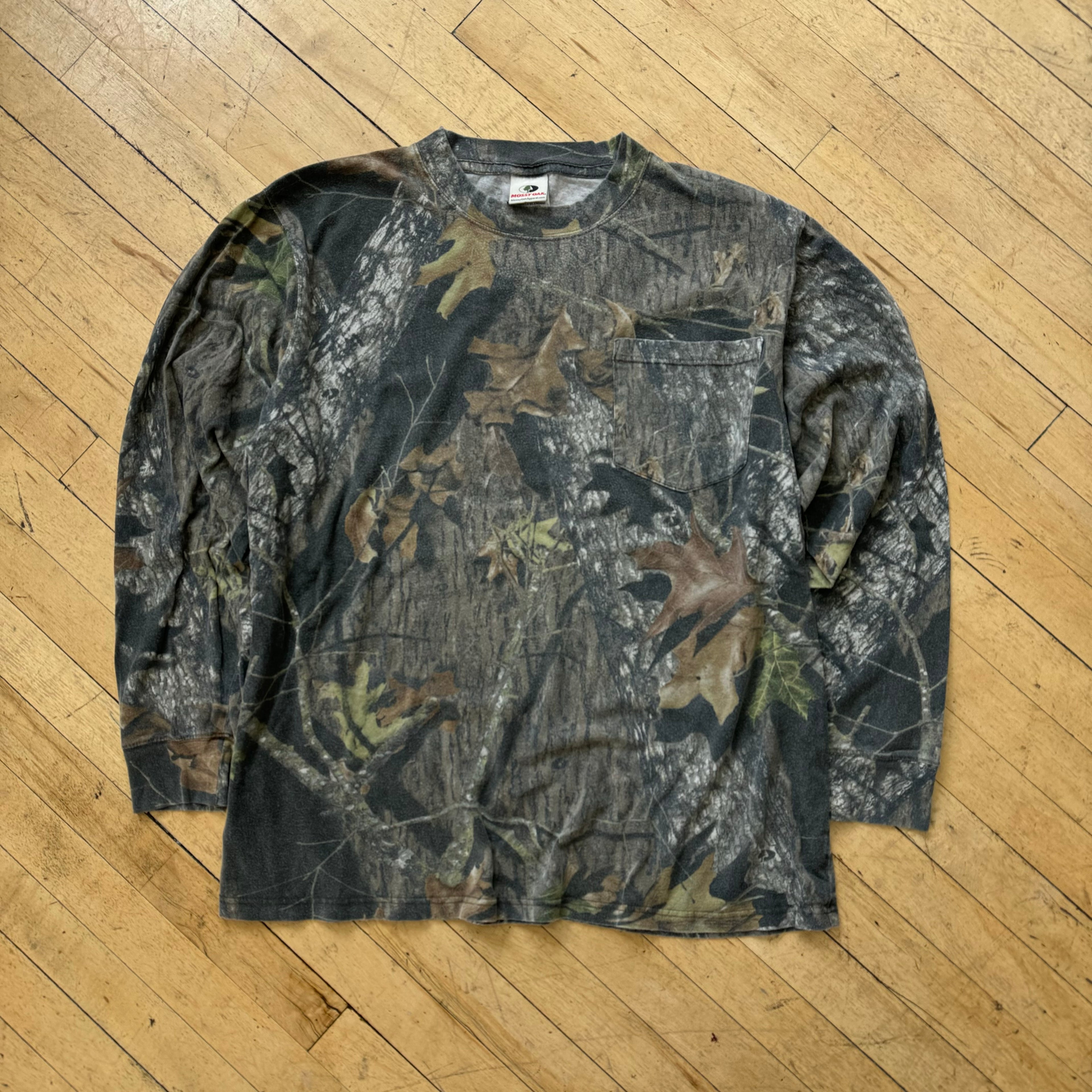 Vintage Mossy Oak Camo Long Sleeve T-shirt Sz XXL