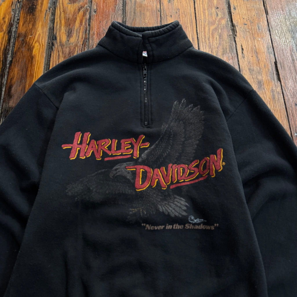 Vintage Harley Davidson Quarter Zip Crewneck Sz M