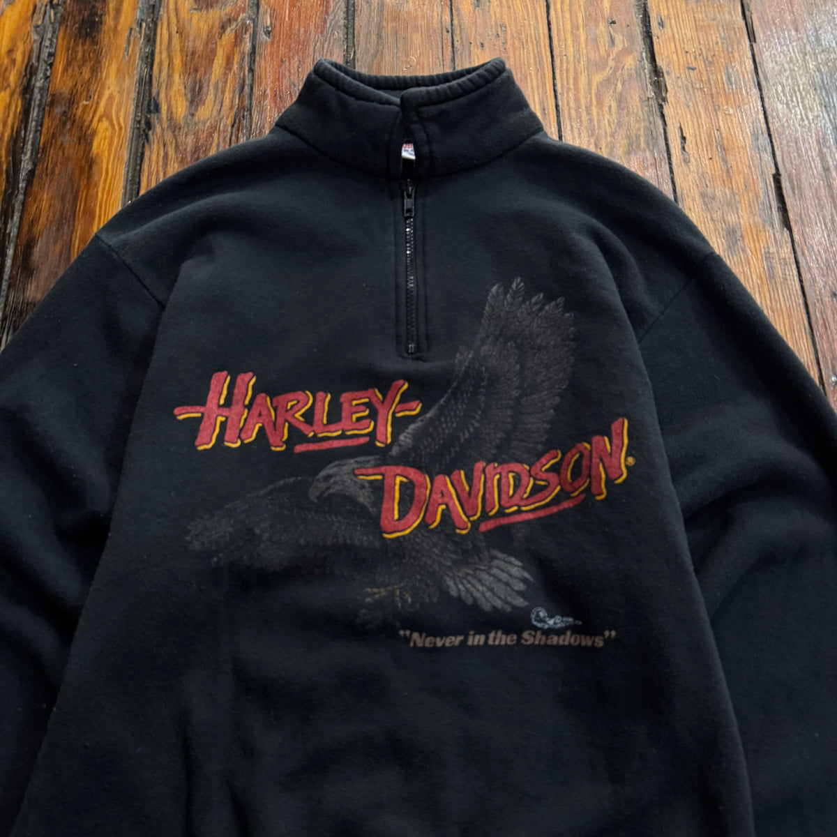 Vintage Harley Davidson Quarter Zip Crewneck Sz M