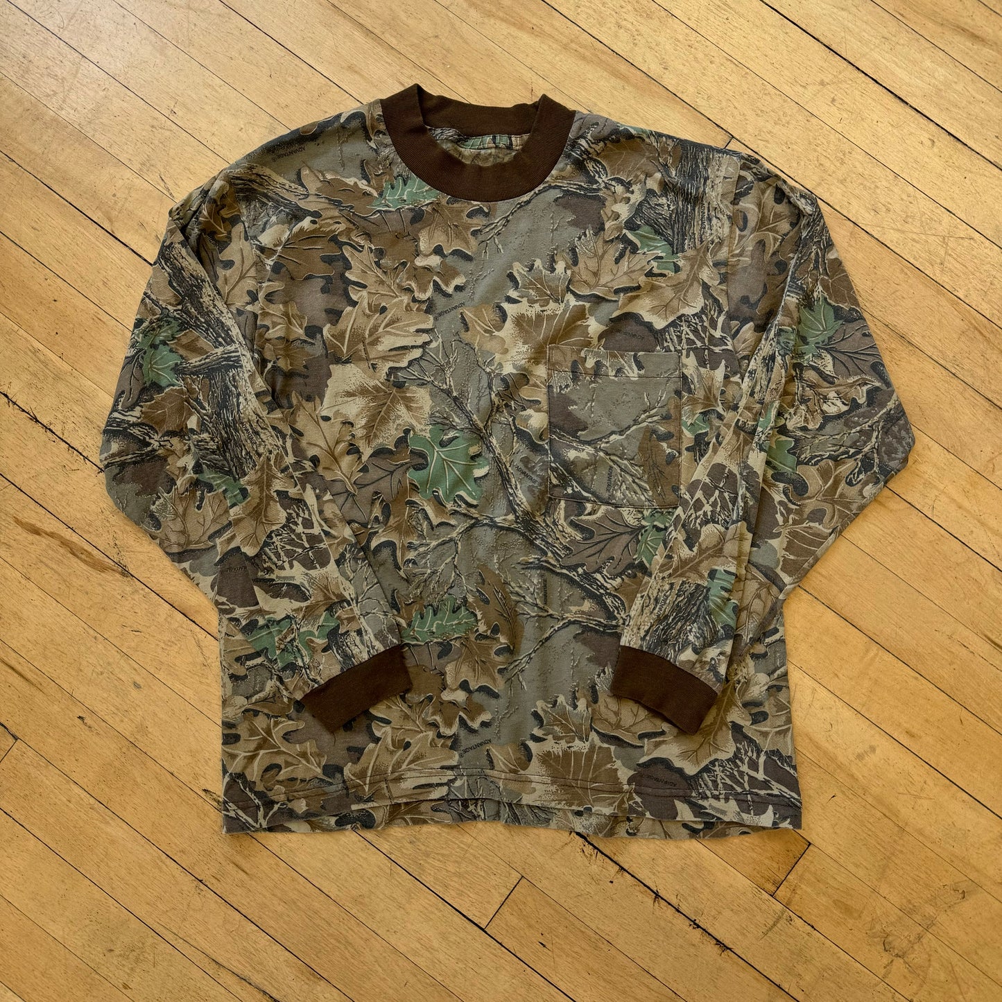 Vintage Camo Ringer T-shirt Sz M