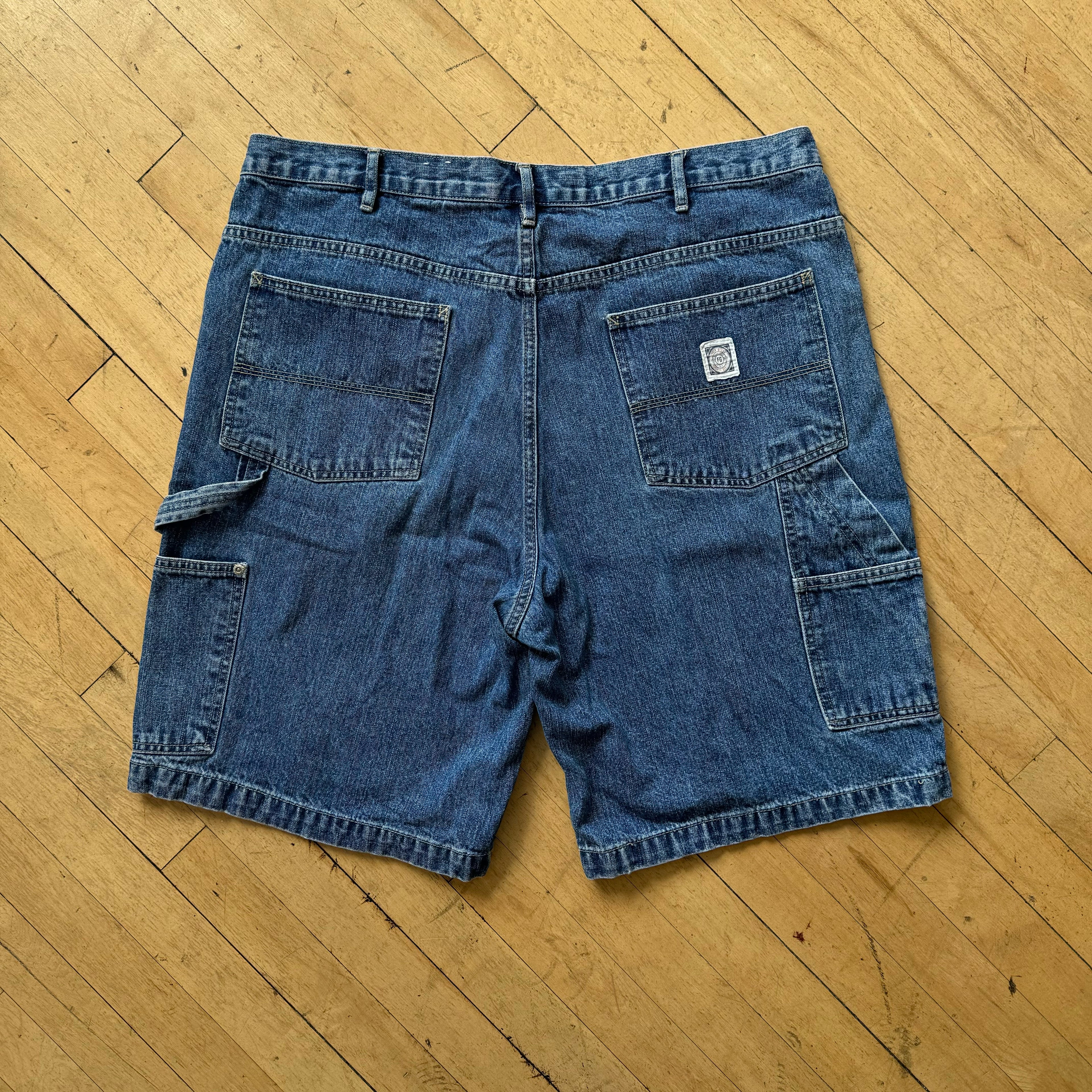 Vintage Faded Glory Carpenter Denim Jean Shorts Sz 38
