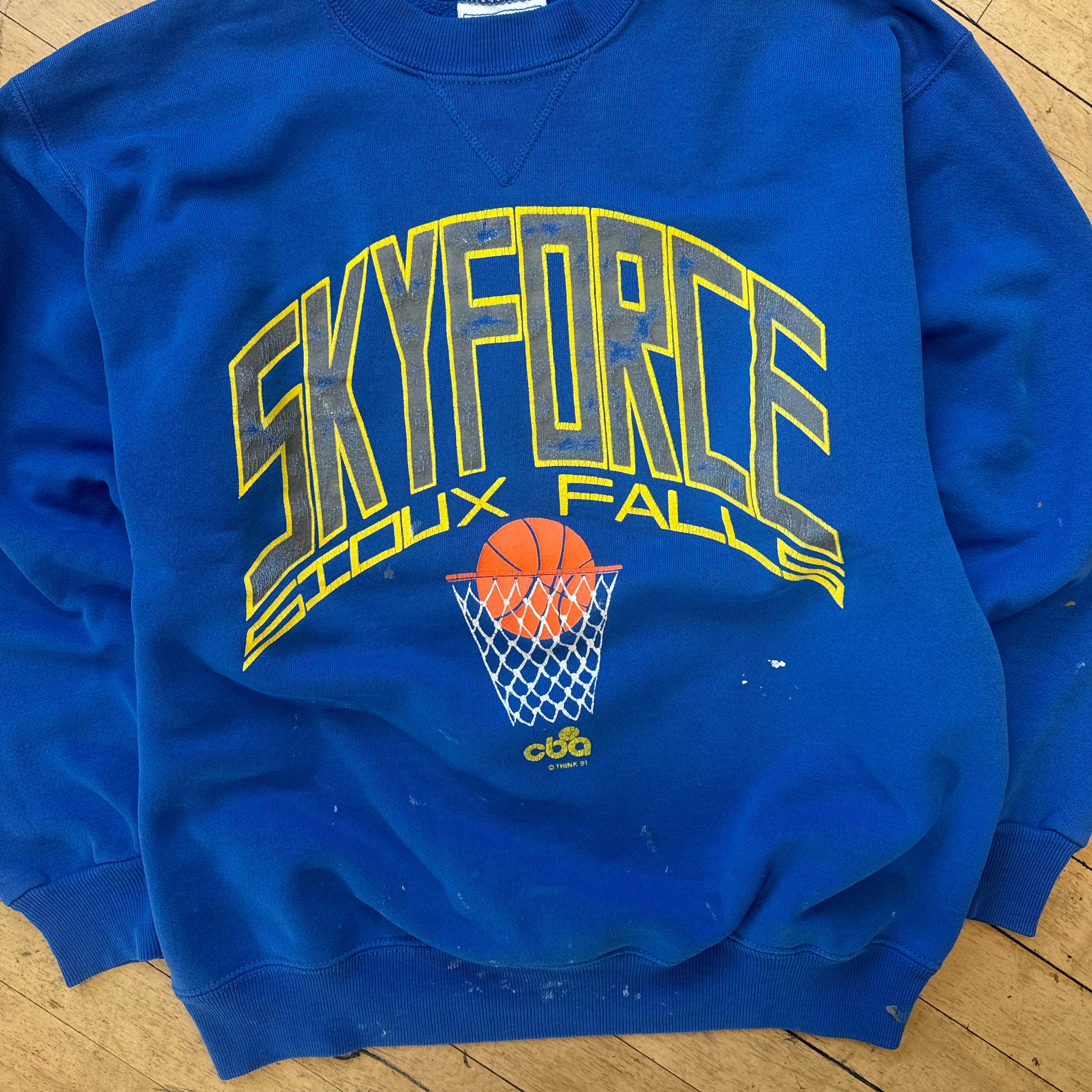 Vintage Sioux Falls Sky Force ABA ‘91 Crewneck Sz M