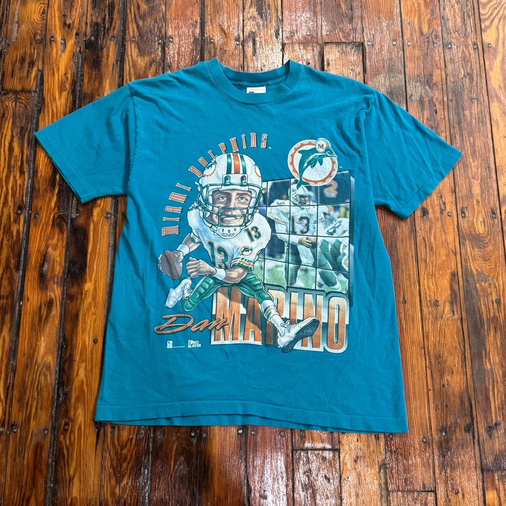 Vintage Dan Marino Dolphins Pro Player Charter T-shirt Sz L