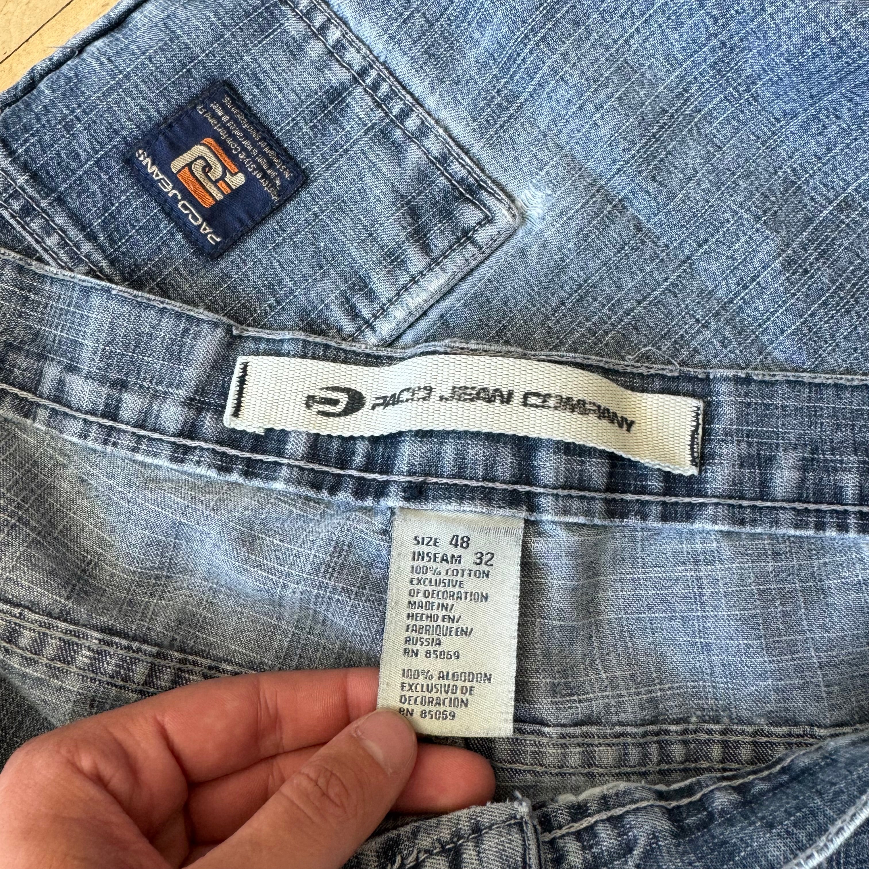 Y2K Paco Denim Cargo Jeans Sz 48
