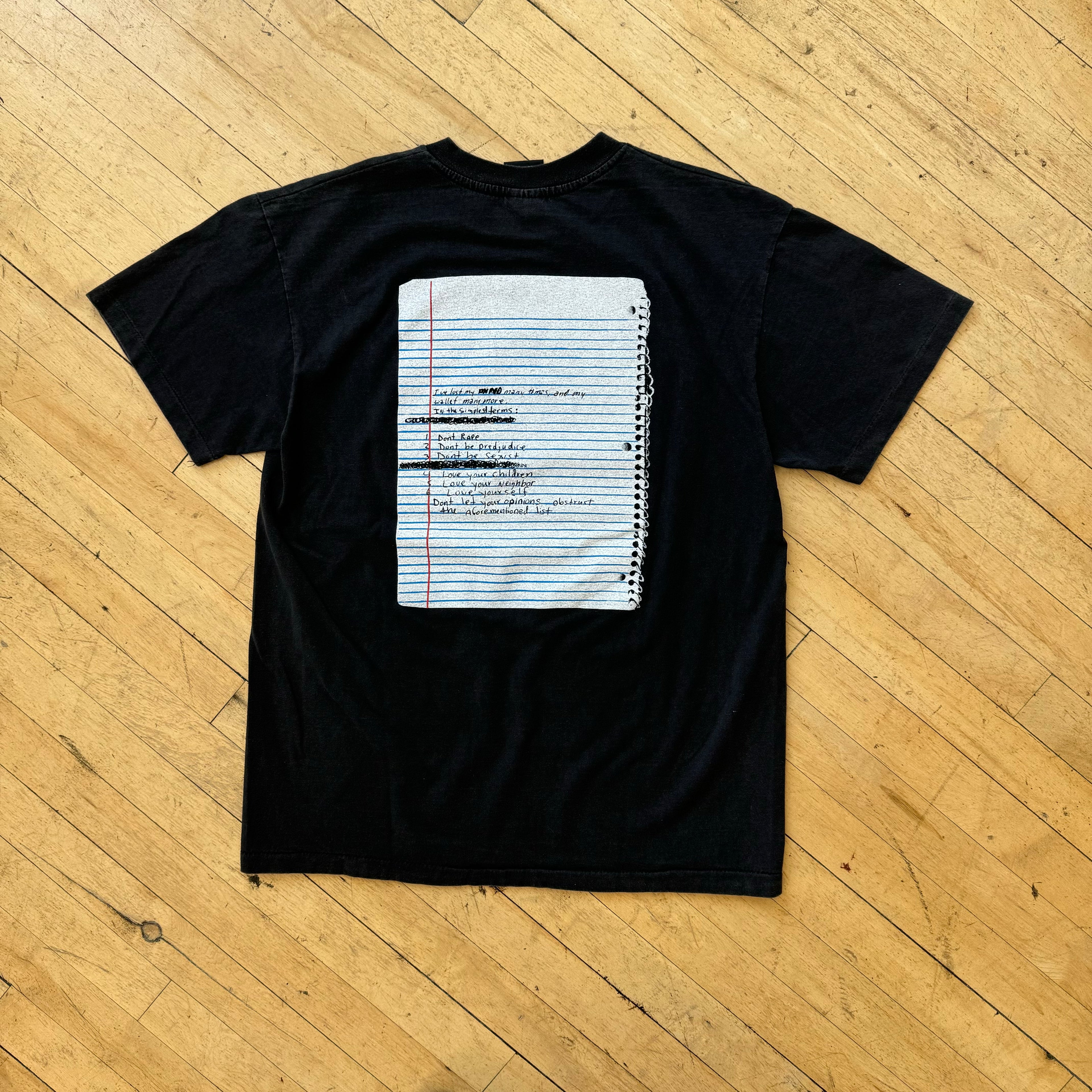 Vintage Kurt Cobain Note T-shirt Sz L