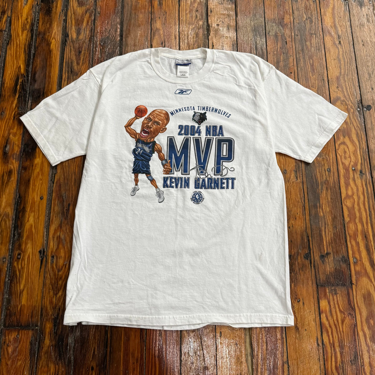 Vintage Minnesota Timberwolves Kevin Garnett T-shirt Sz L (NEW)