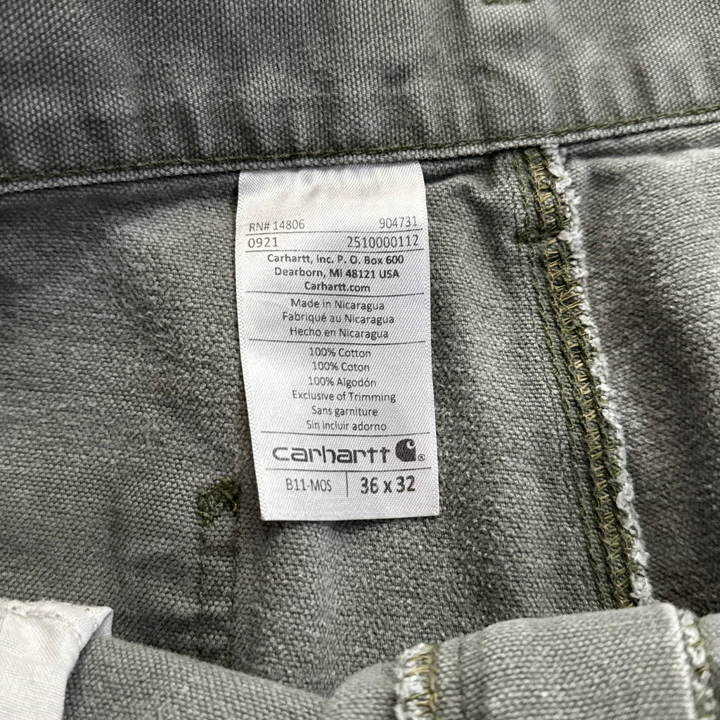 Vintage Carhartt Olive Denim Jeans Sz 36x32