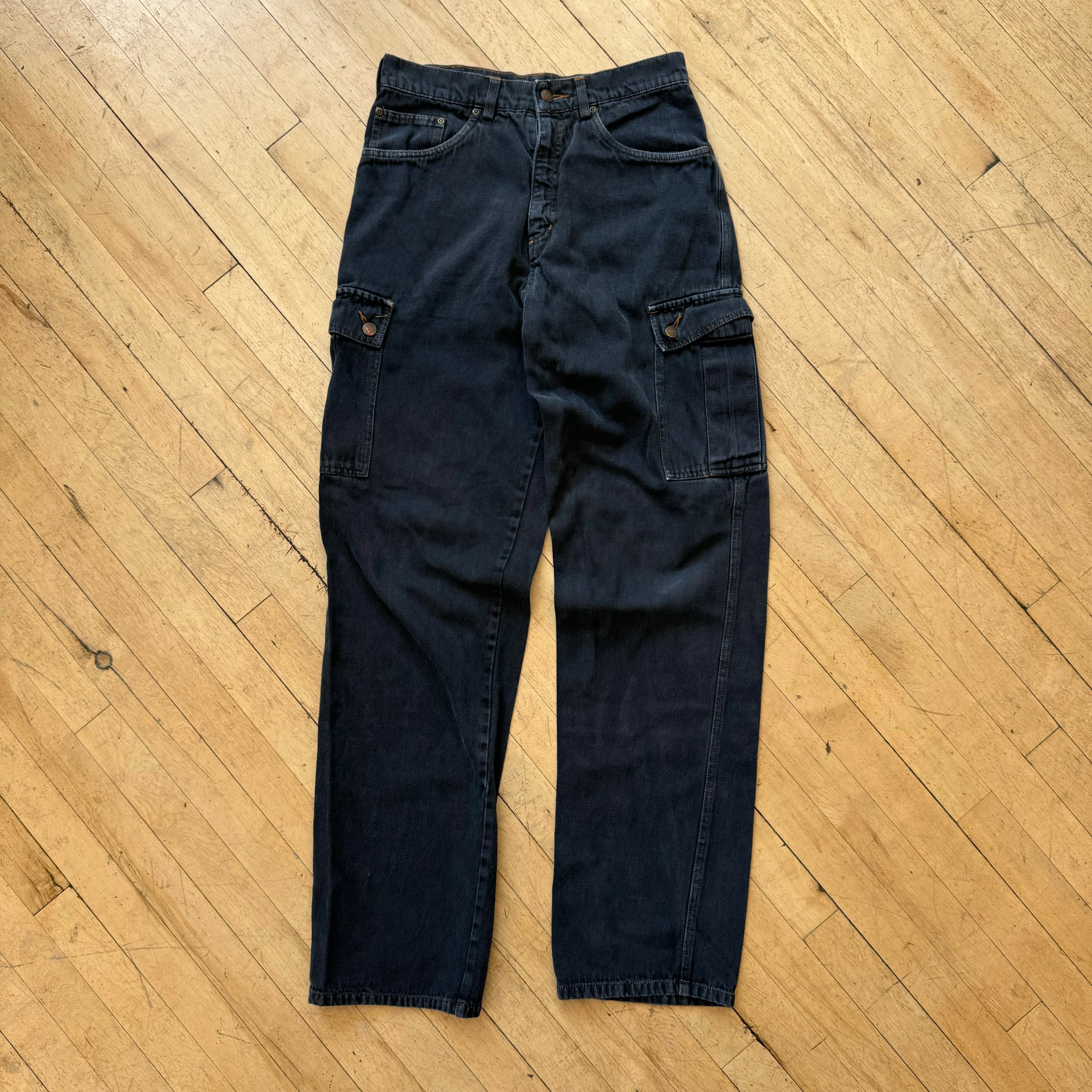 Y2K Spirt Stream Denim Cargo Jeans Sz 32