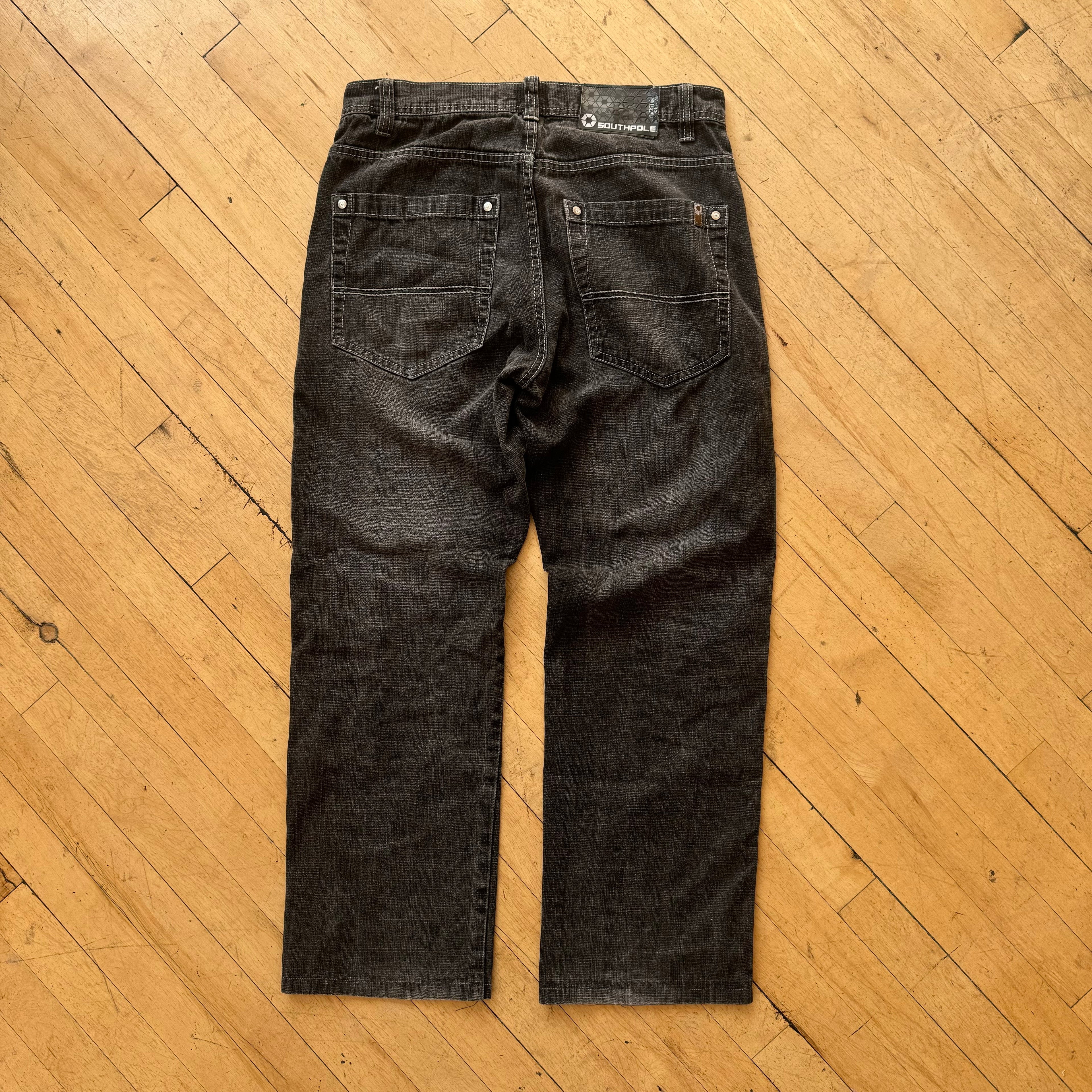 Y2K Black Wash South Pole Denim Jeans Sz 32