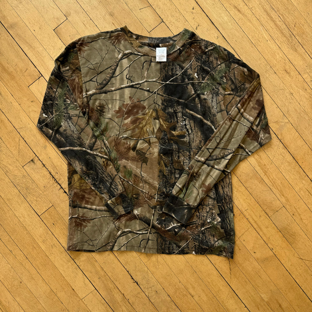 Vintage Camo Ranger Long Sleeve T-shirt Sz L