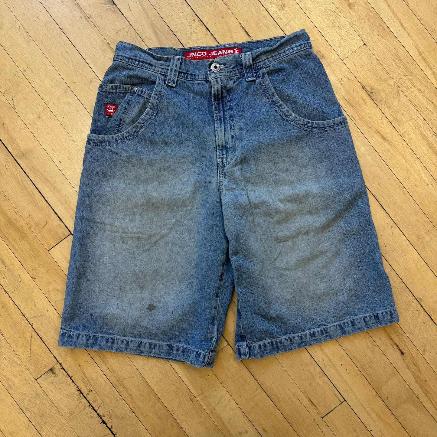 Vintage Embroidered Dragon Jnco Jean shorts Sz 31