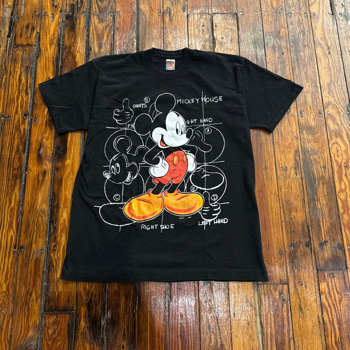Vintage Mickey Mouse Sketch T-shirt Sz L