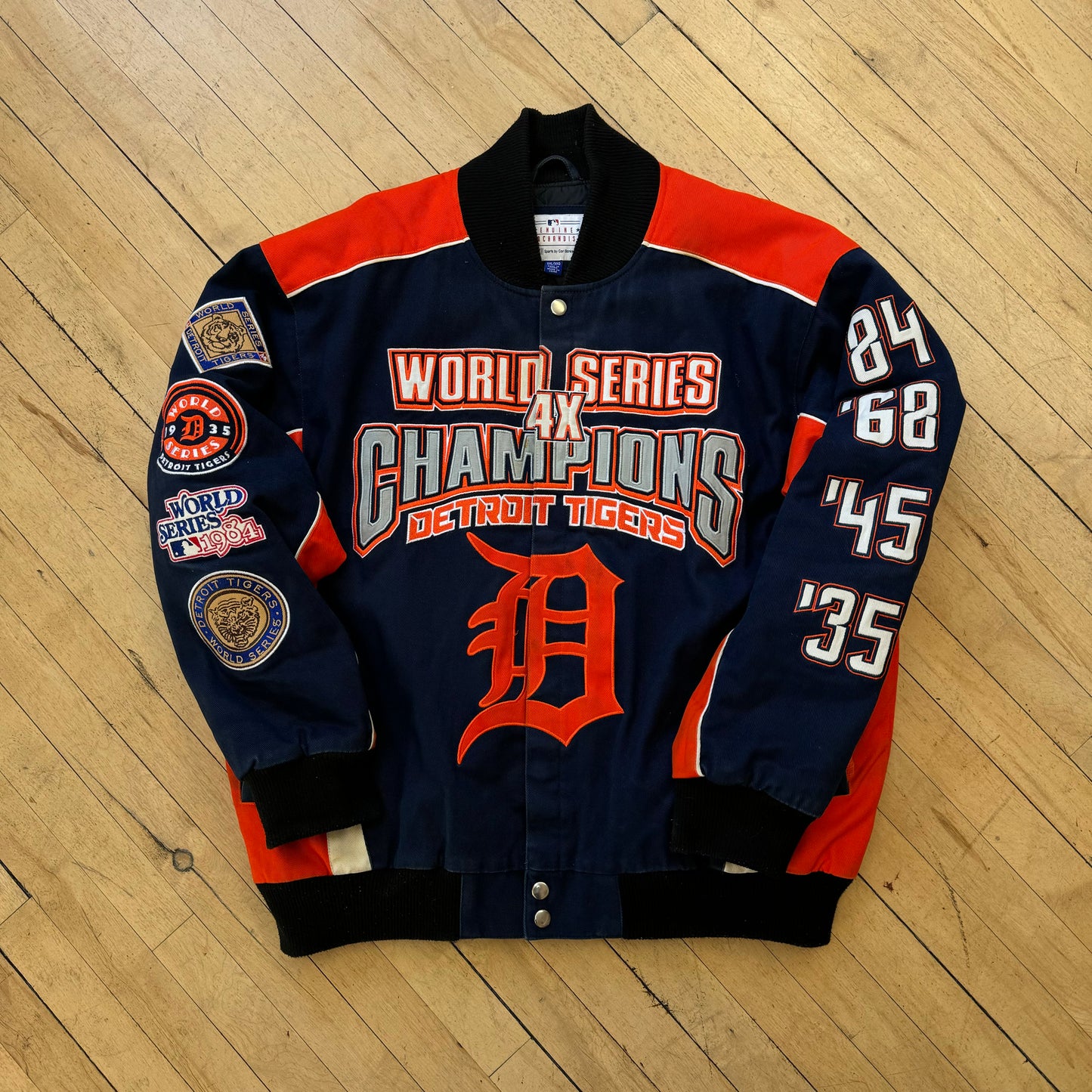 Vintage Detriot Tigers Patch Jacket Sz XxL