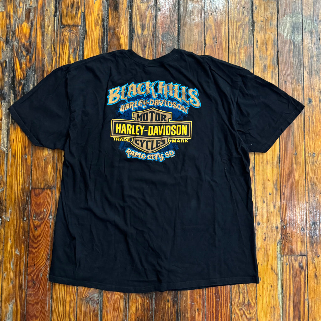 Y2K Sturgis Harley Davidson Skelton Biker T-shirt Sz XXL