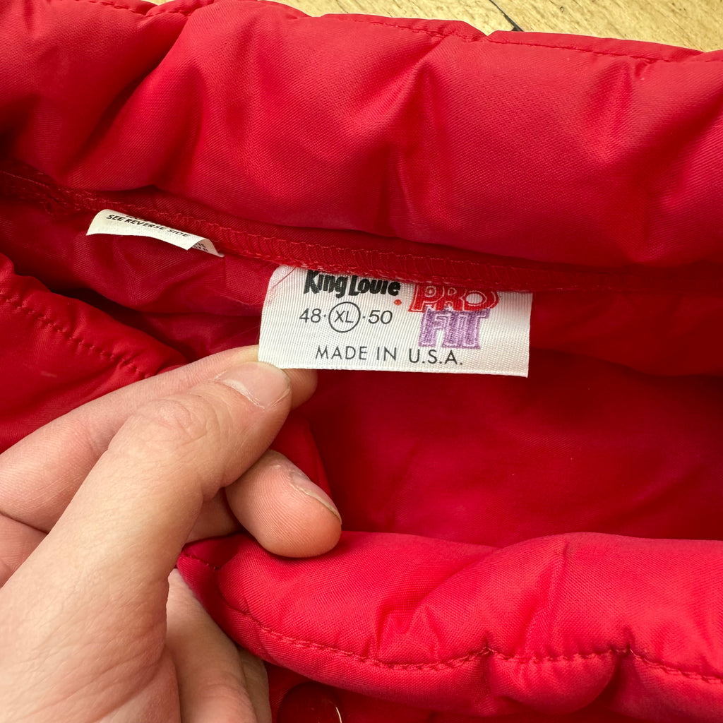 Vintage King Louie Crows Hybrid Puffer Jacket Sz XL