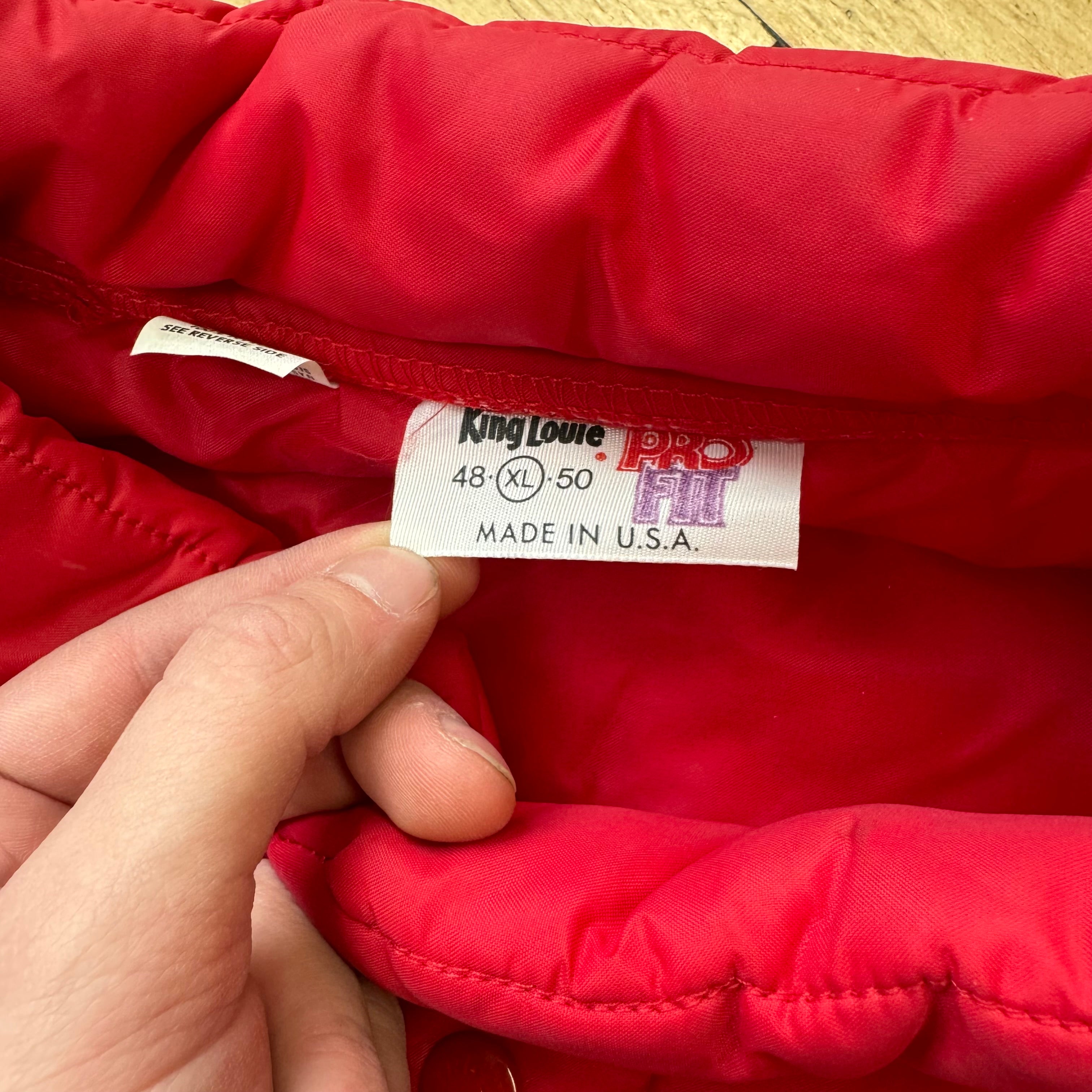 Vintage King Louie Crows Hybrid Puffer Jacket Sz XL