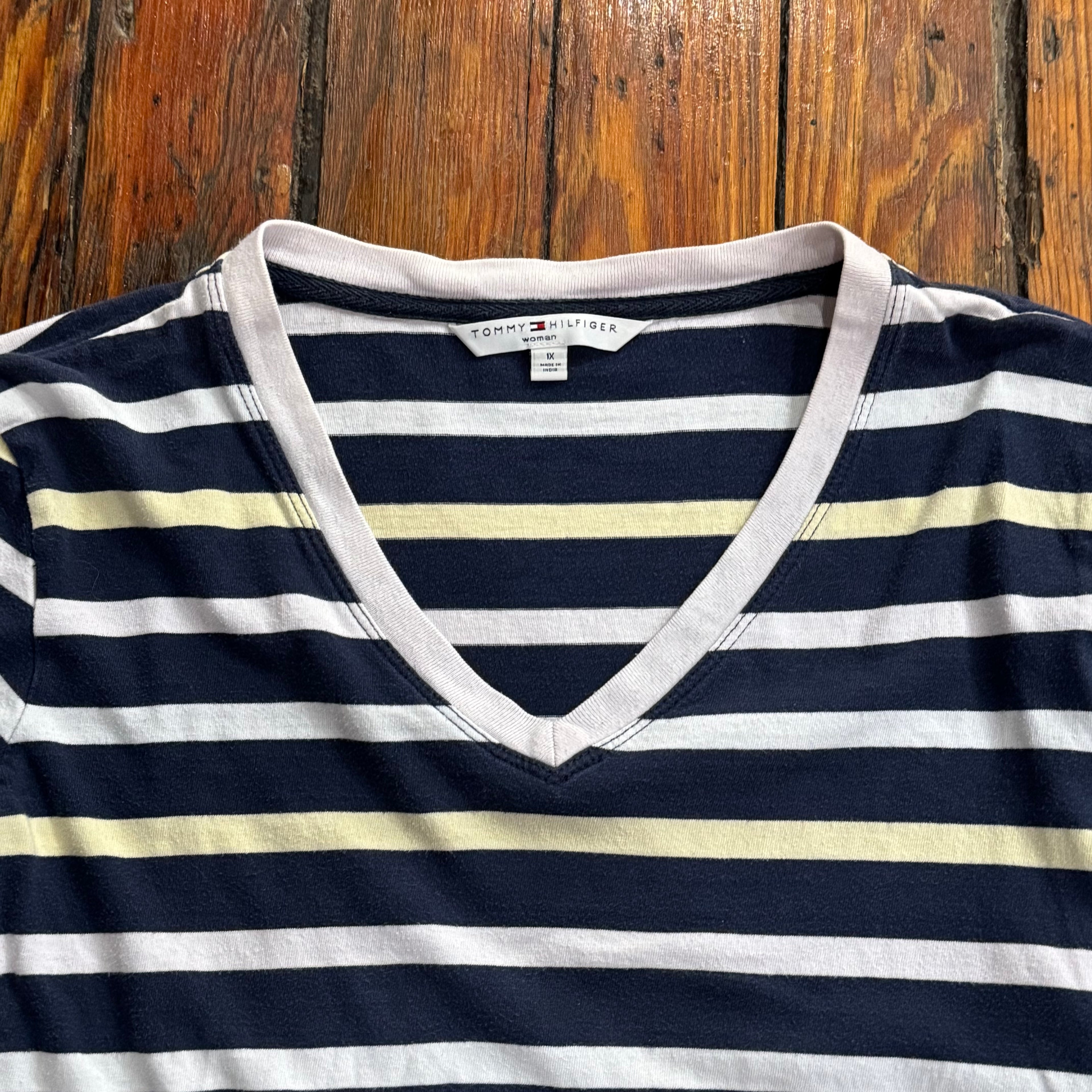 Vintage Tommy Hilfiger stripped Long Sleeve Shirt Sz XL