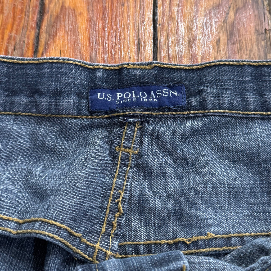 Y2K US Polo Assn Denim Jean Shorts Sz 38