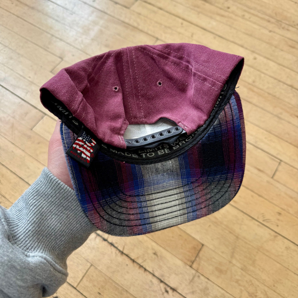 Y2K No Fear Plaid SnapBack Hat