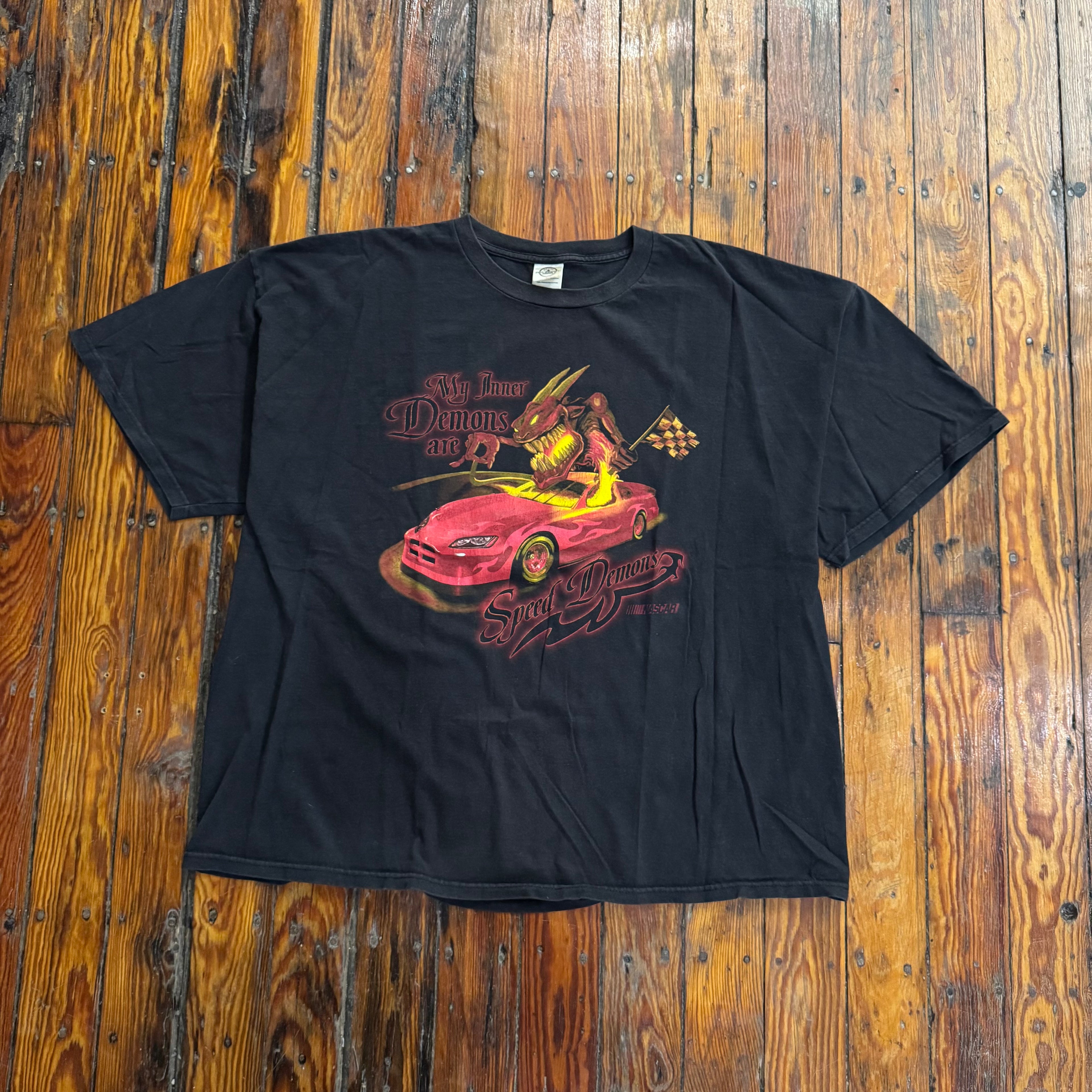 Vintage Nascar My inner Demons are Speed Demons T-shirt Sz XXL