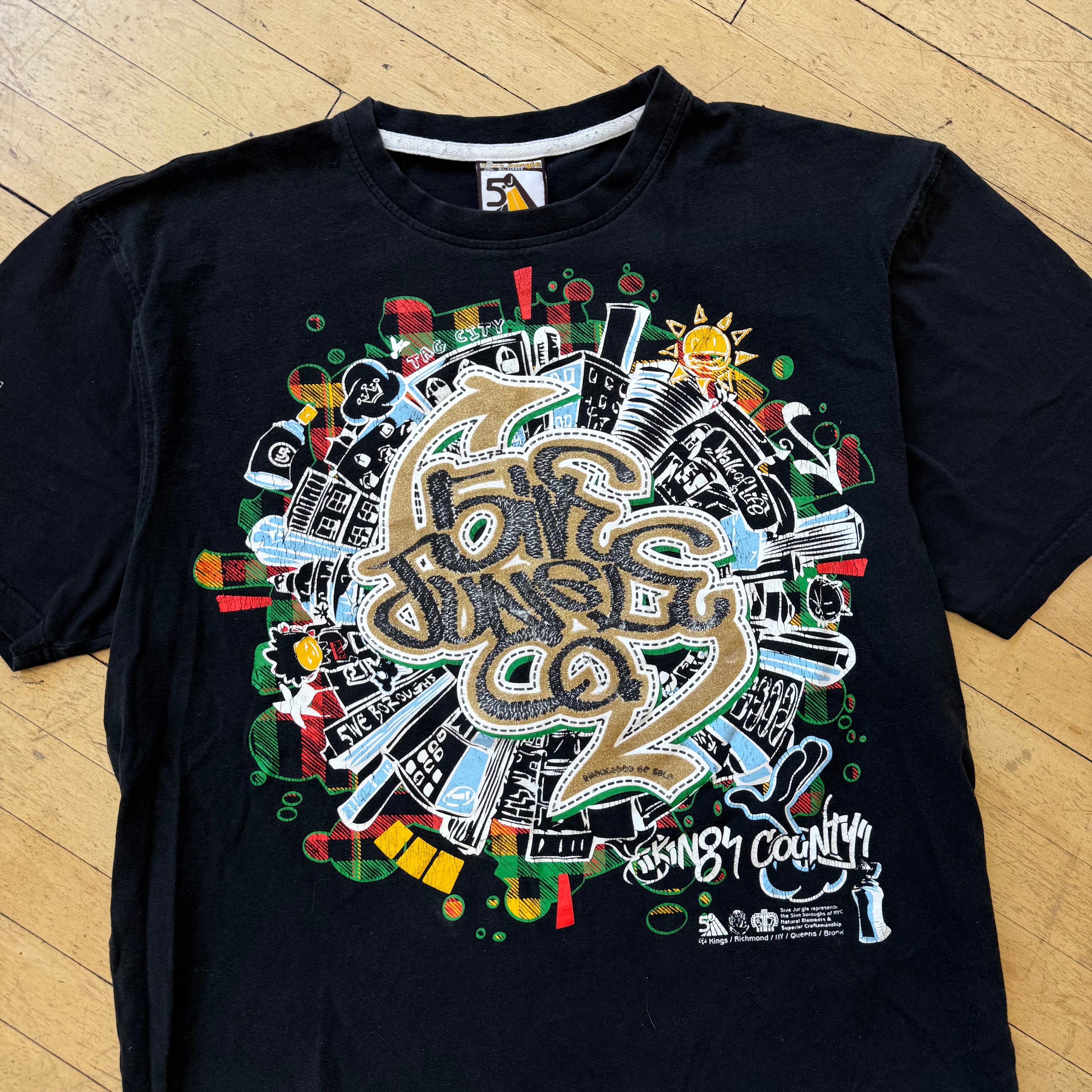 Y2K Five Jungle T-shirt Sz XXL