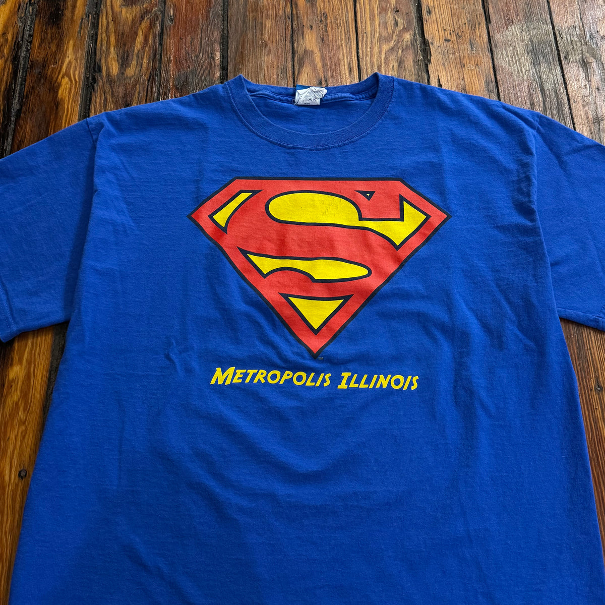 Y2K Superman Logo T-shirt Sz L