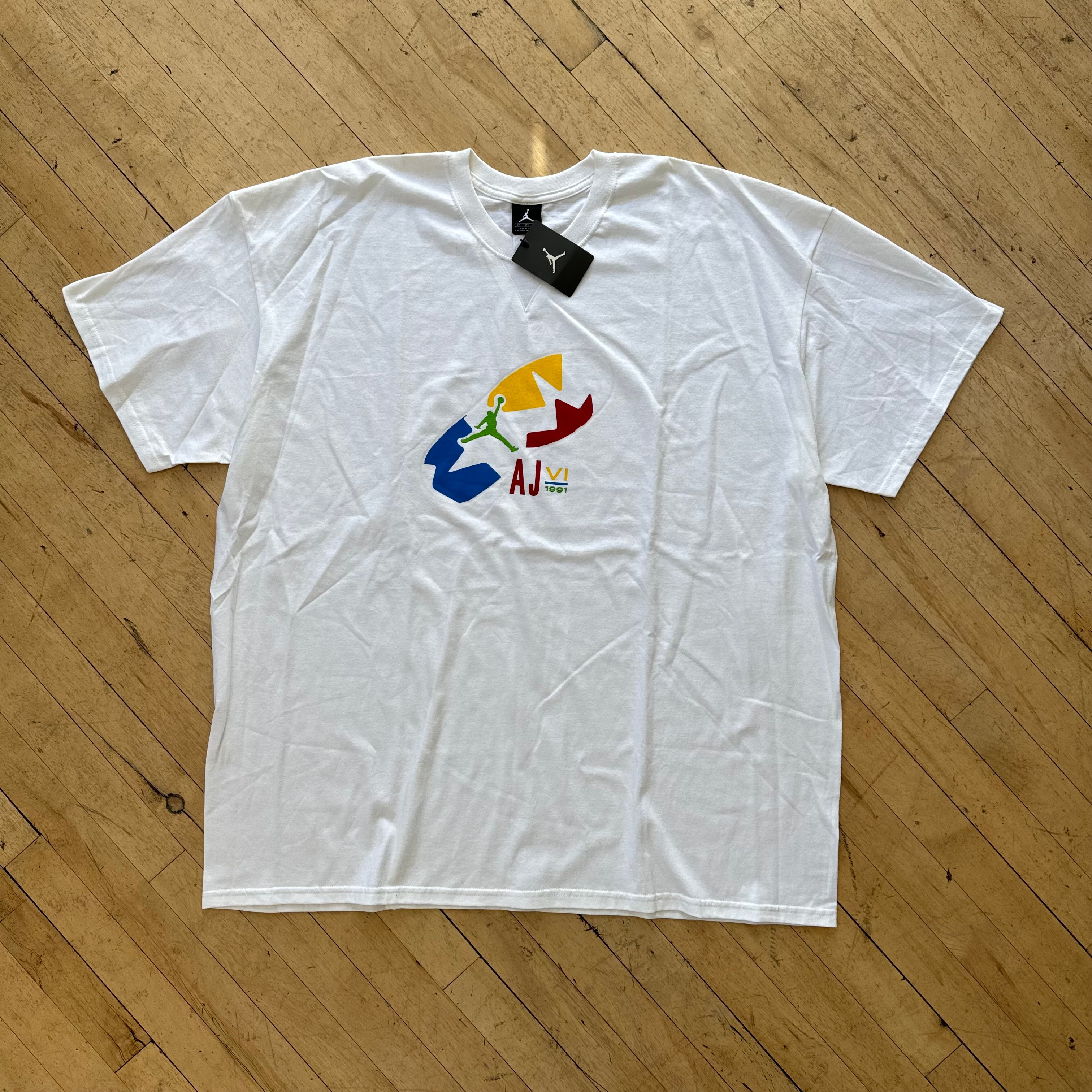 2007 Jordan 6 Olympic Sole Print T-shirt Sz XXXL