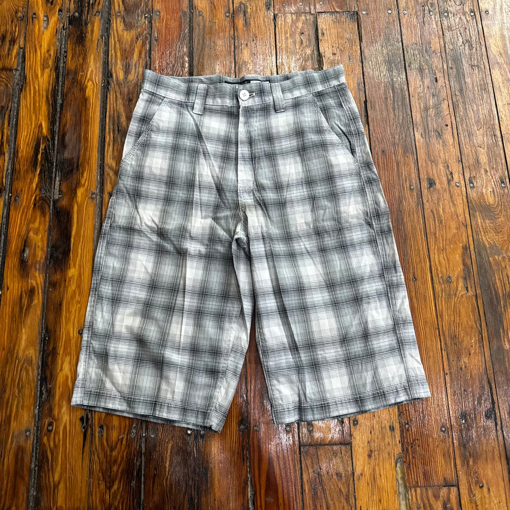 Y2K Plaid SouthPole Khaki Shorts Sz 32