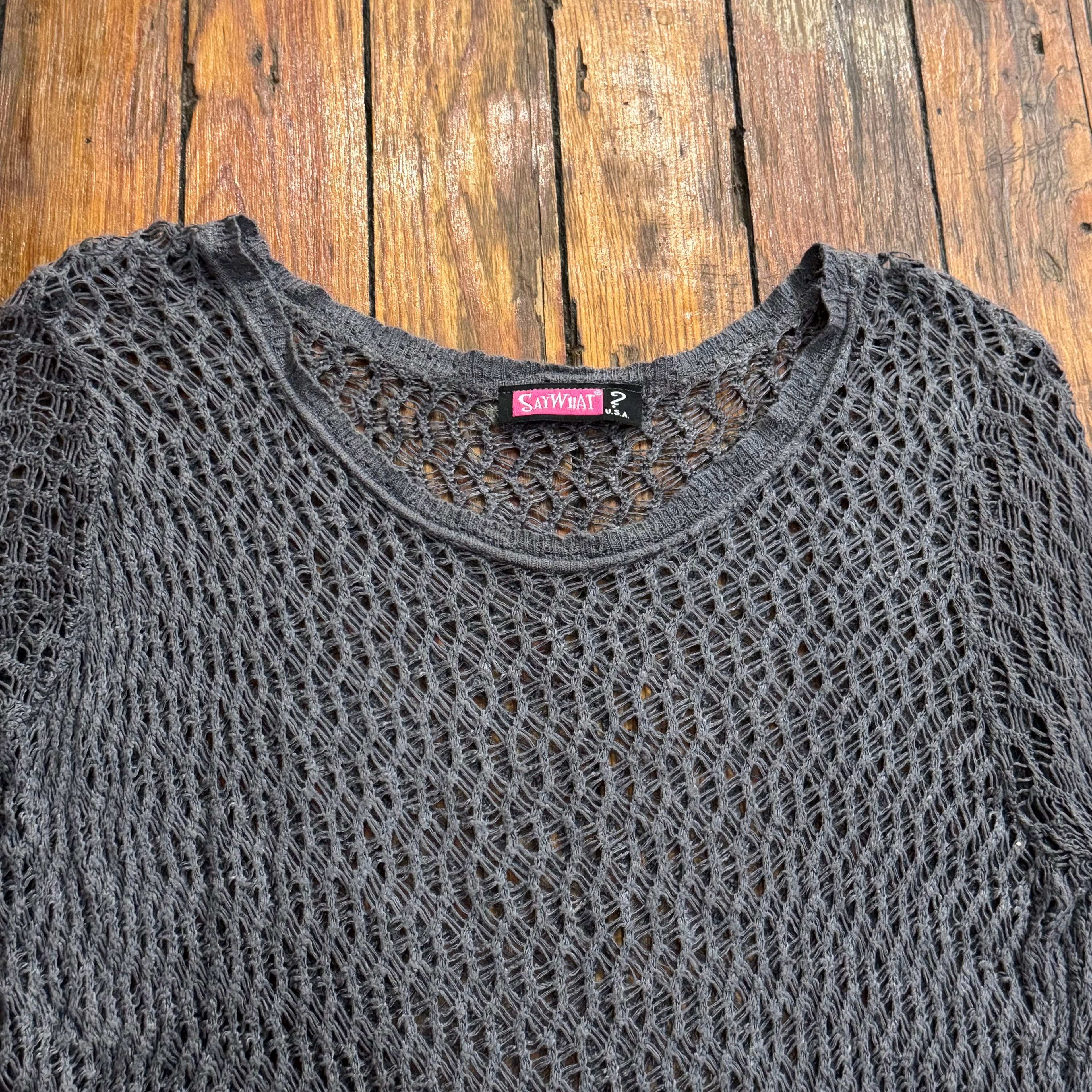 Vintage Say What? laced Top Sz L