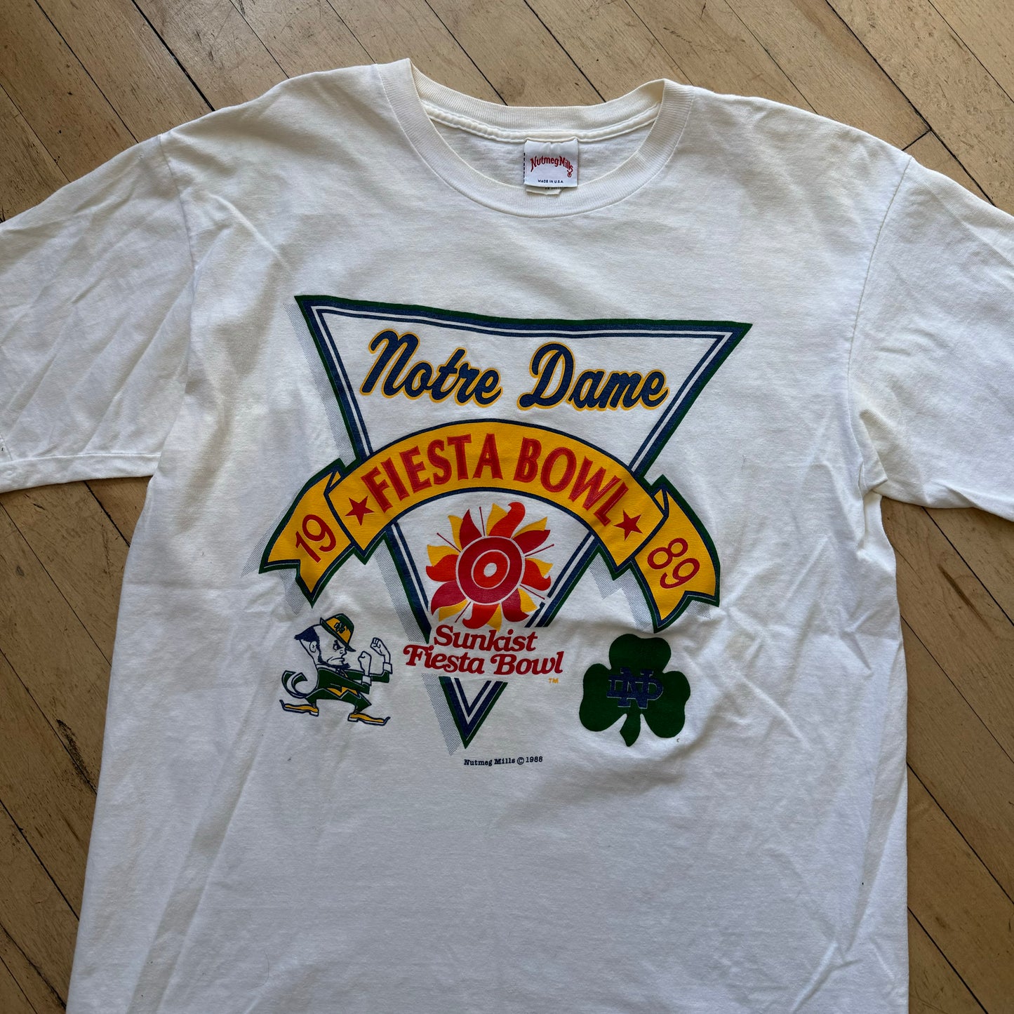 Vintage 89’ Fiesta Bowl Notre Dame T-shirt Sz L