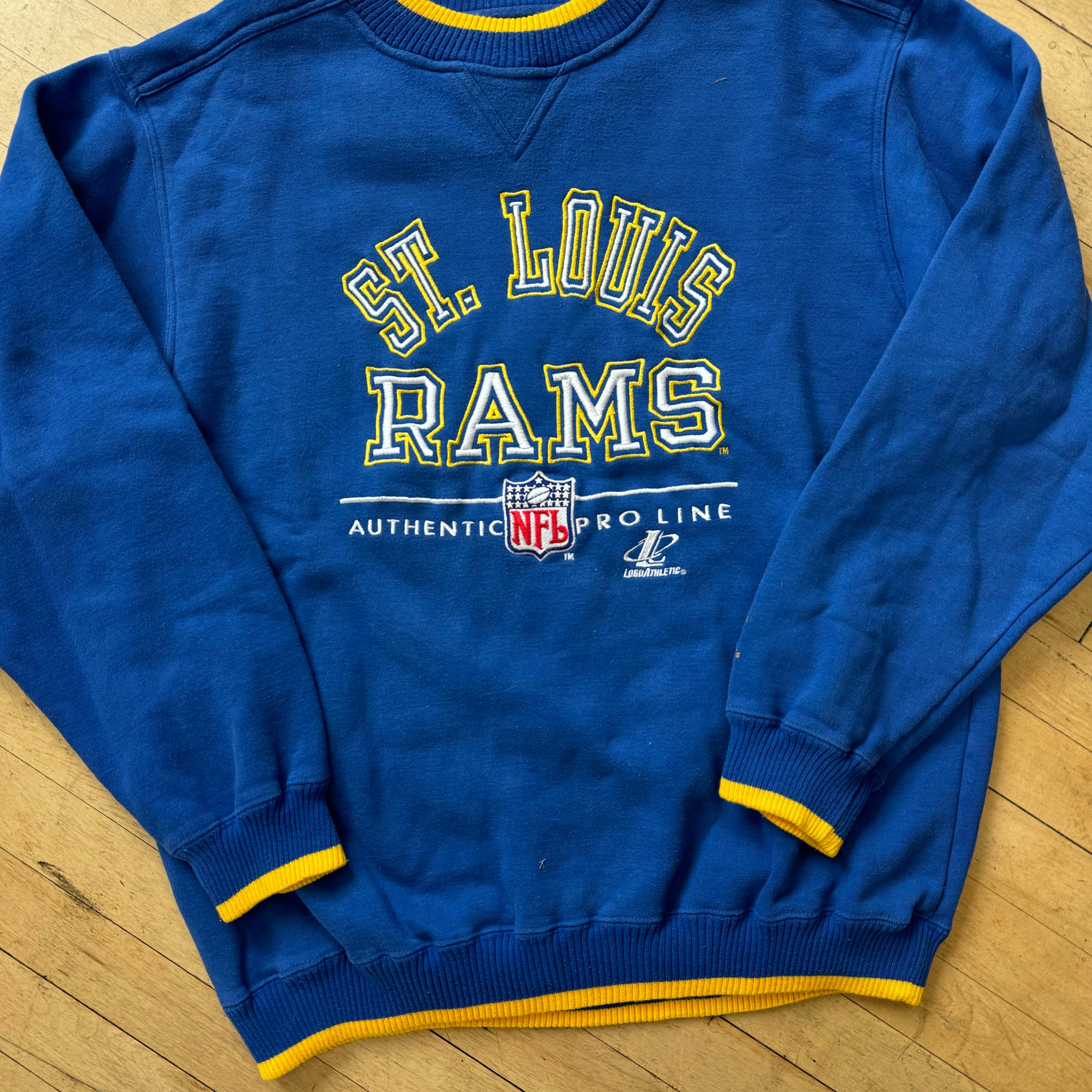 Vintage Saint Louis Rams Logo Athletics CrewNeck Sz XL