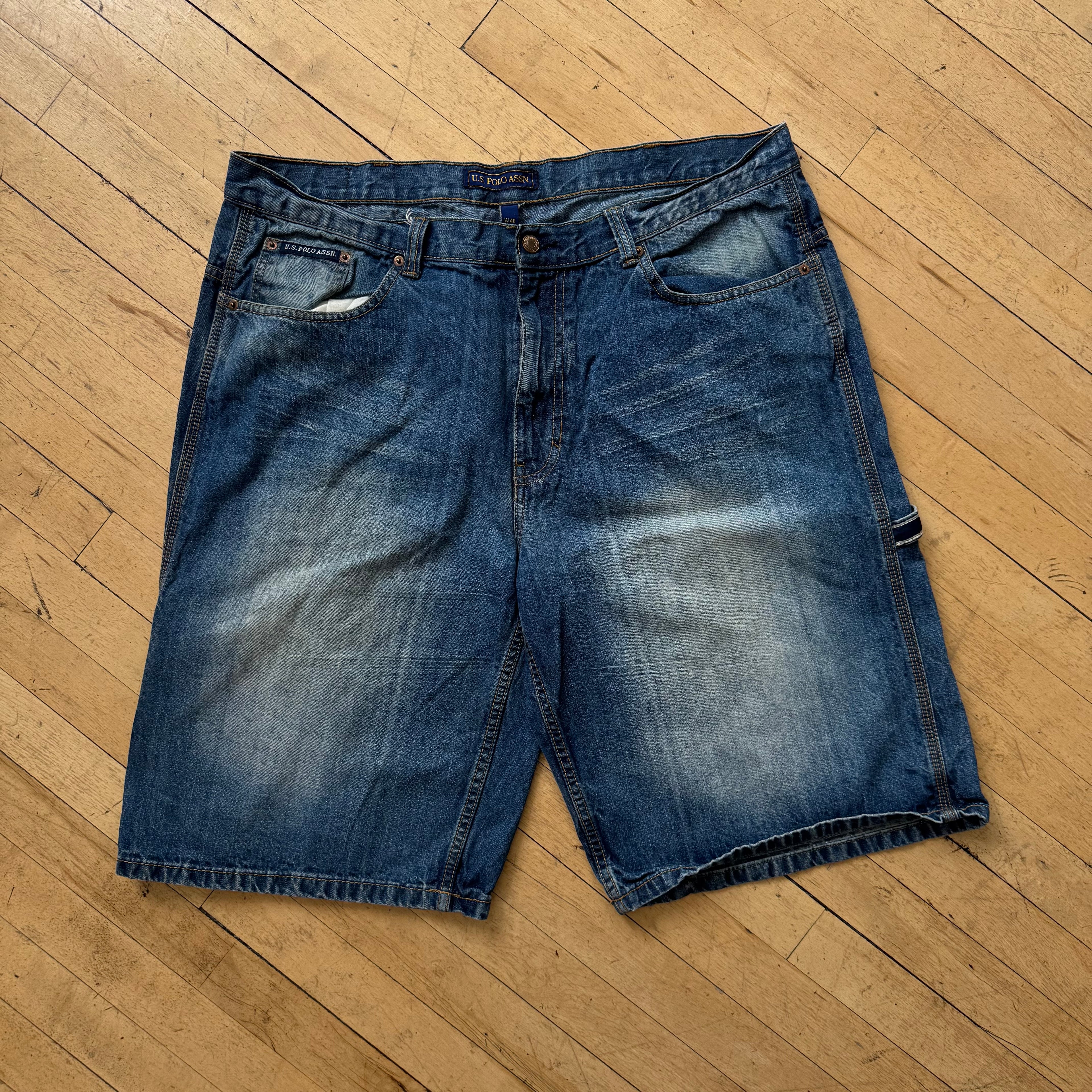 Vintage Polo US ASSN Denim Jean Shorts Sz 40