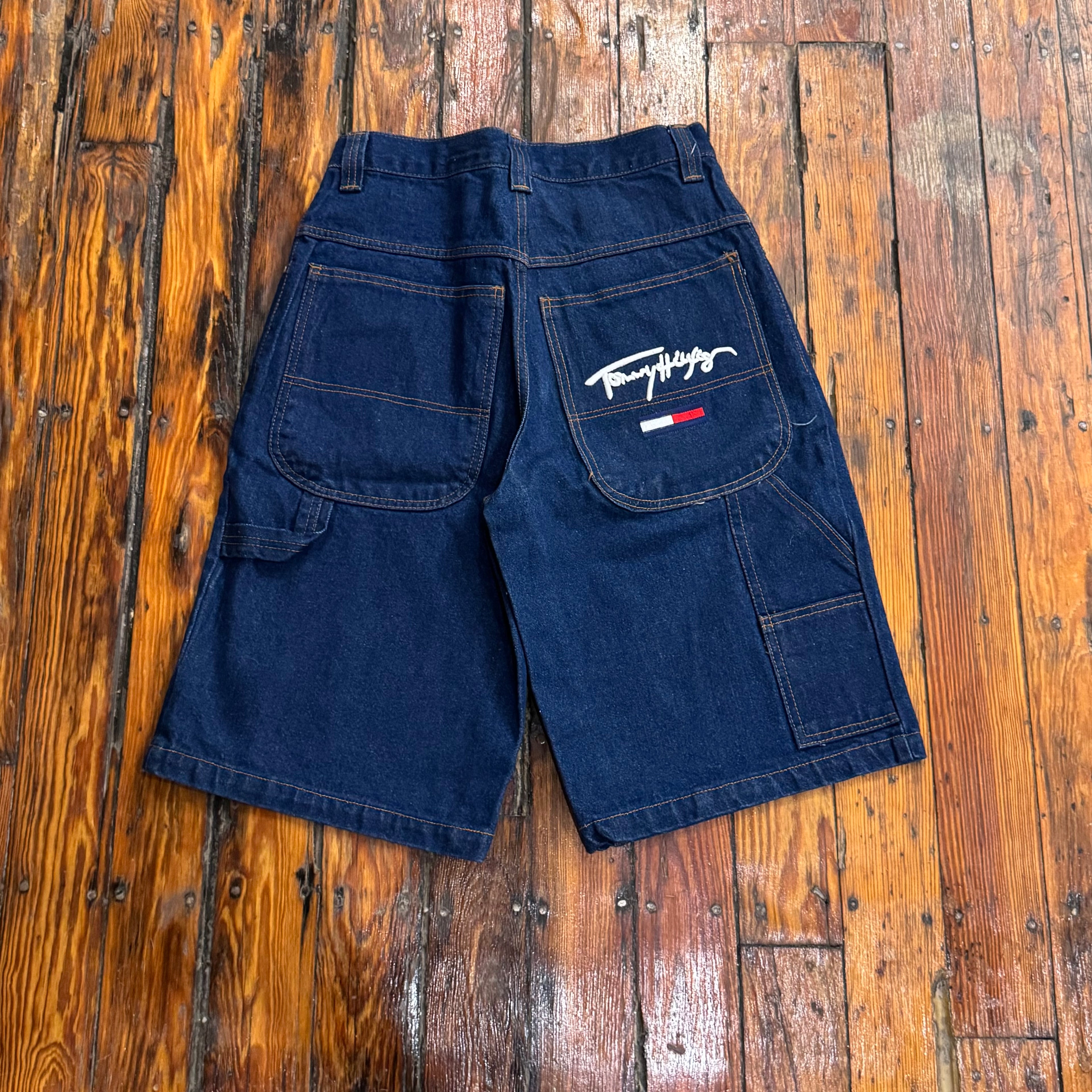 Vintage Embroidered Tommy Hilfiger Denim Jean Shorts Sz 30