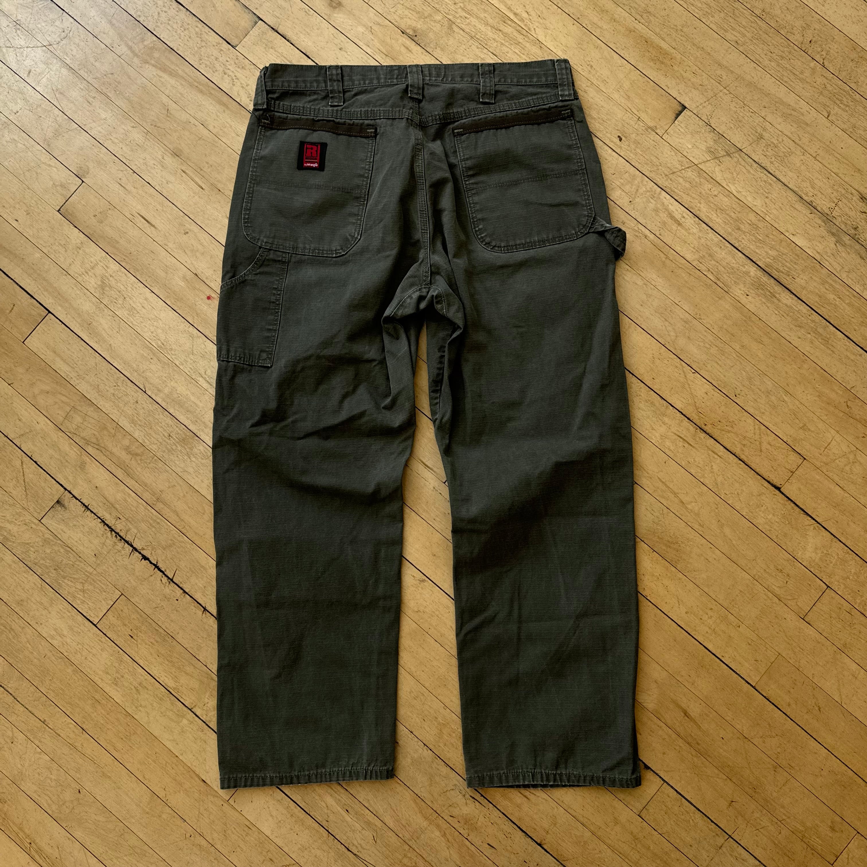 Vintage Olive Wrangler Riggs Denim Jeans Sz 38x30